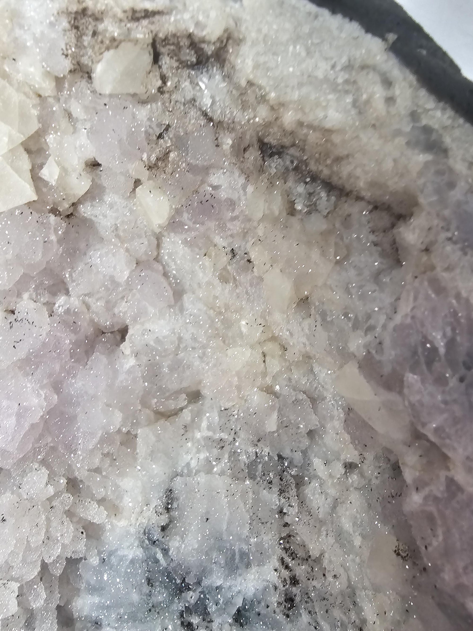 15lb Rare Amethyst Cathedral with Sugar, Calcite Cubes, Flowers