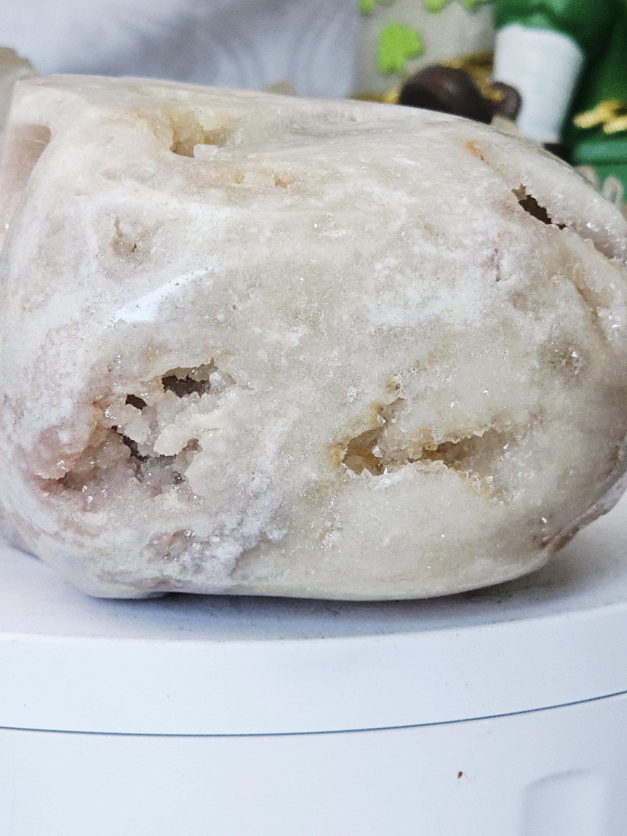 LG Pink Amethyst Skull, Druzy Skull , Crystal Art , Gift