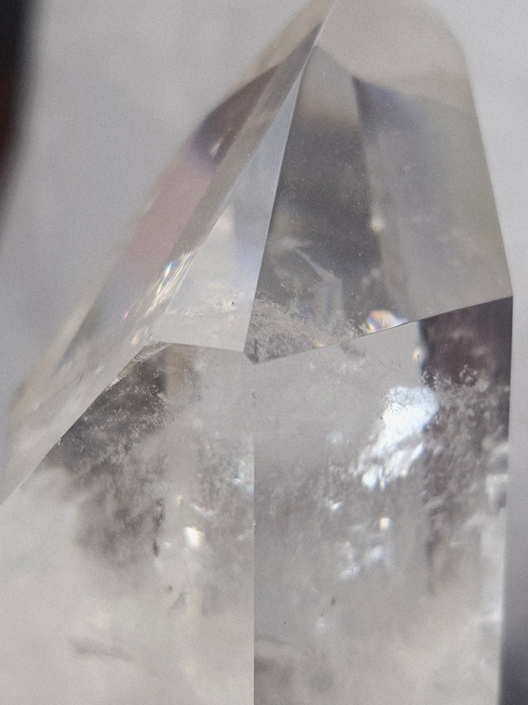 RARE LG  Lemurian Inner Child or Manifestation Quartz on a Stand , Columbia, Crystal Statement Piece