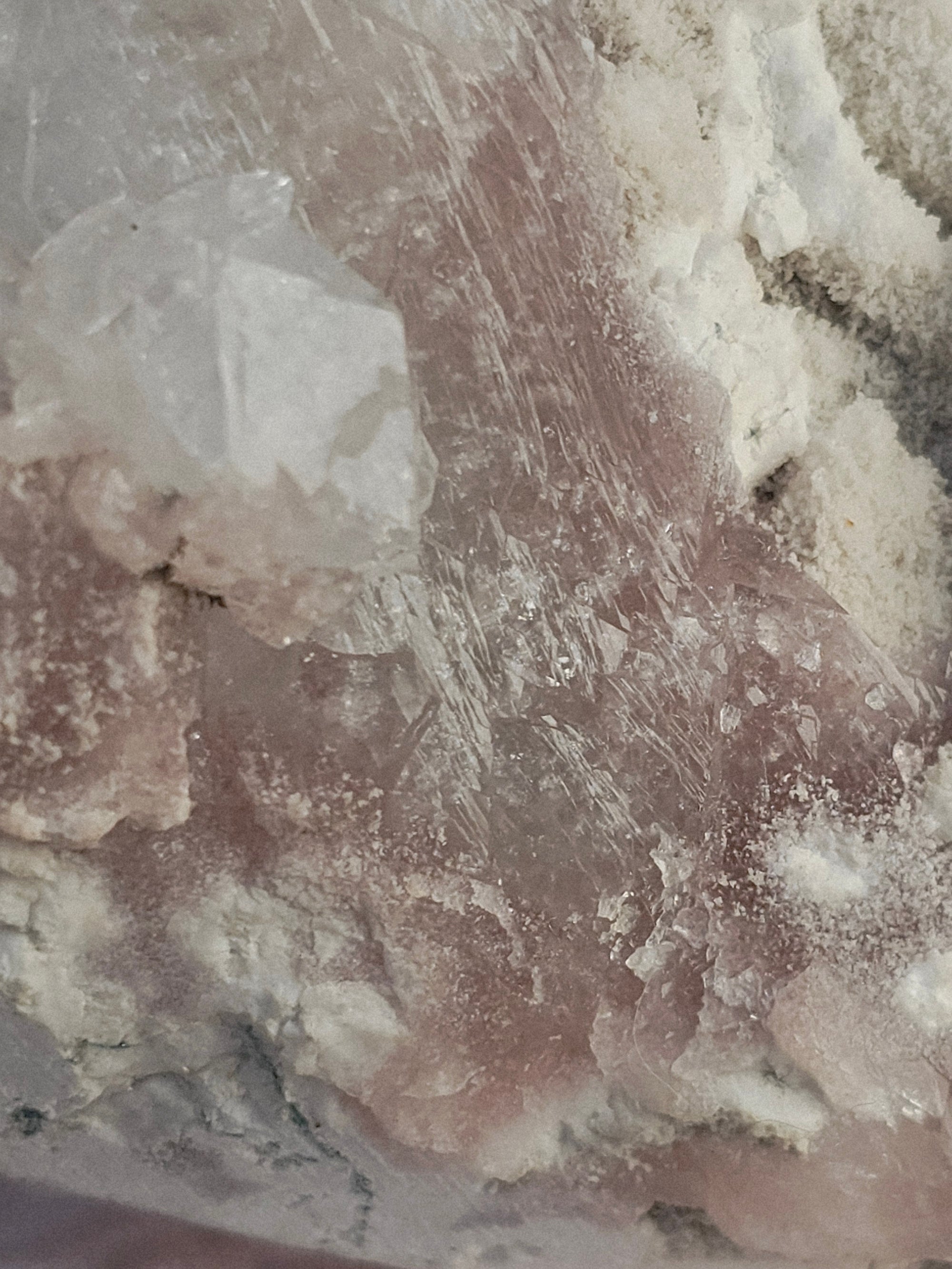 RARE Pink Sugar Apophyllite with Stillbite from India , Apophyllite, Crystal, Crystal
