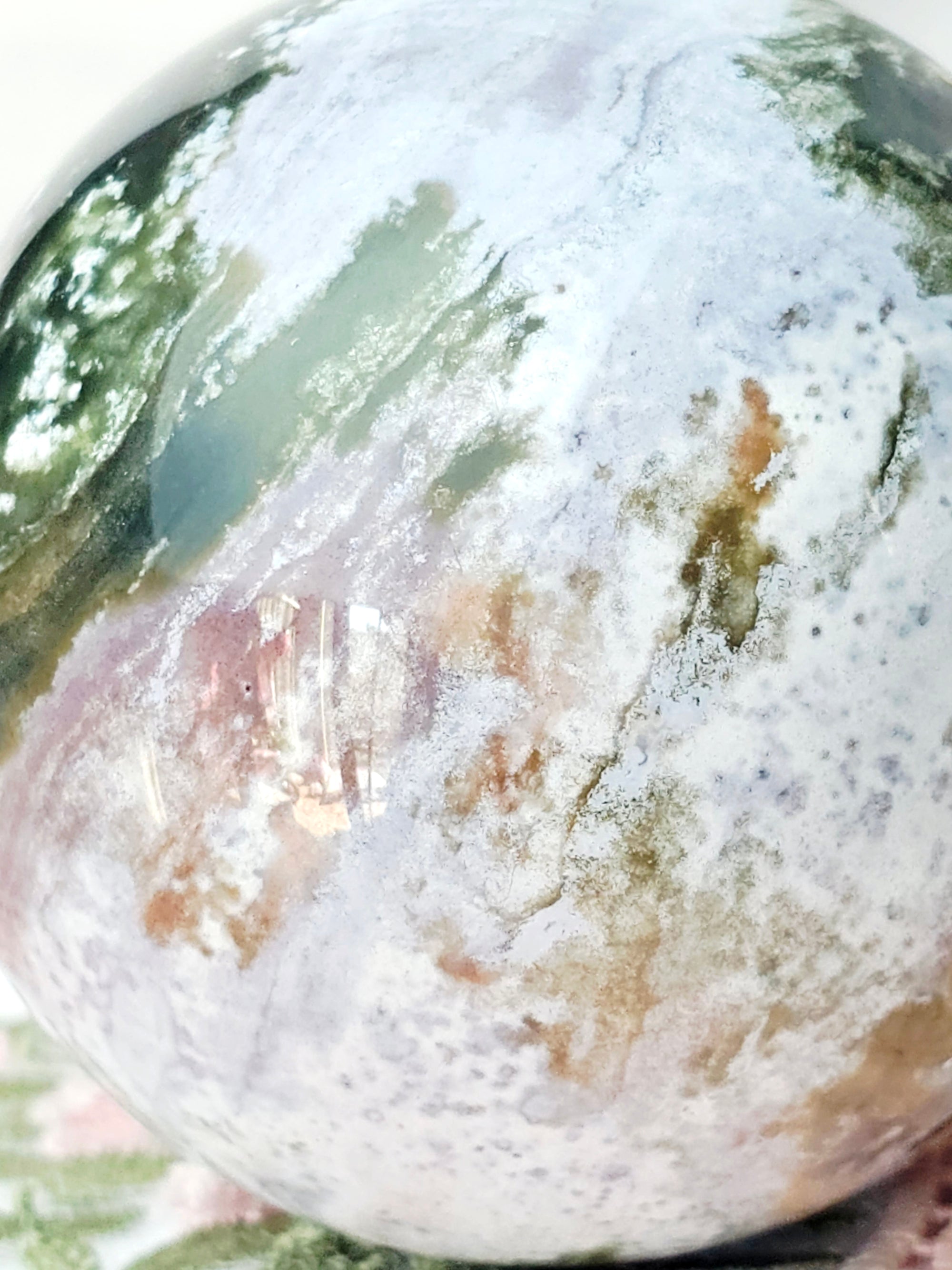 Rare Colorful Druzy Ocean Jasper Sphere, Ocean Jasper, Crystal Sphere