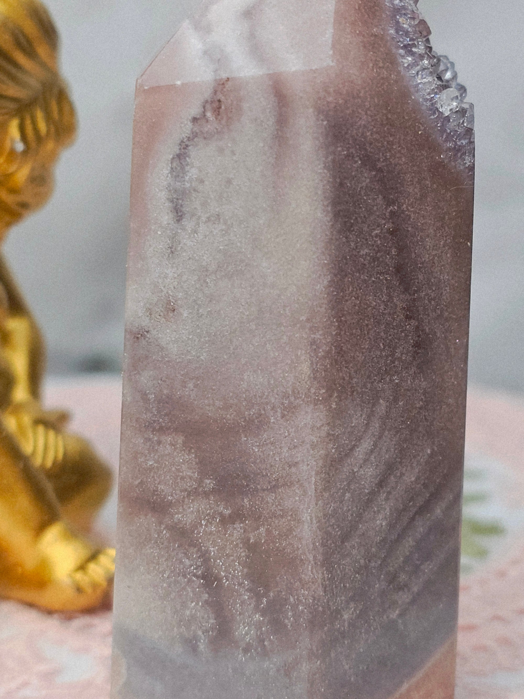 Pink Amethyst Tower, Druzy Tower, Crystal Tower ,Gift