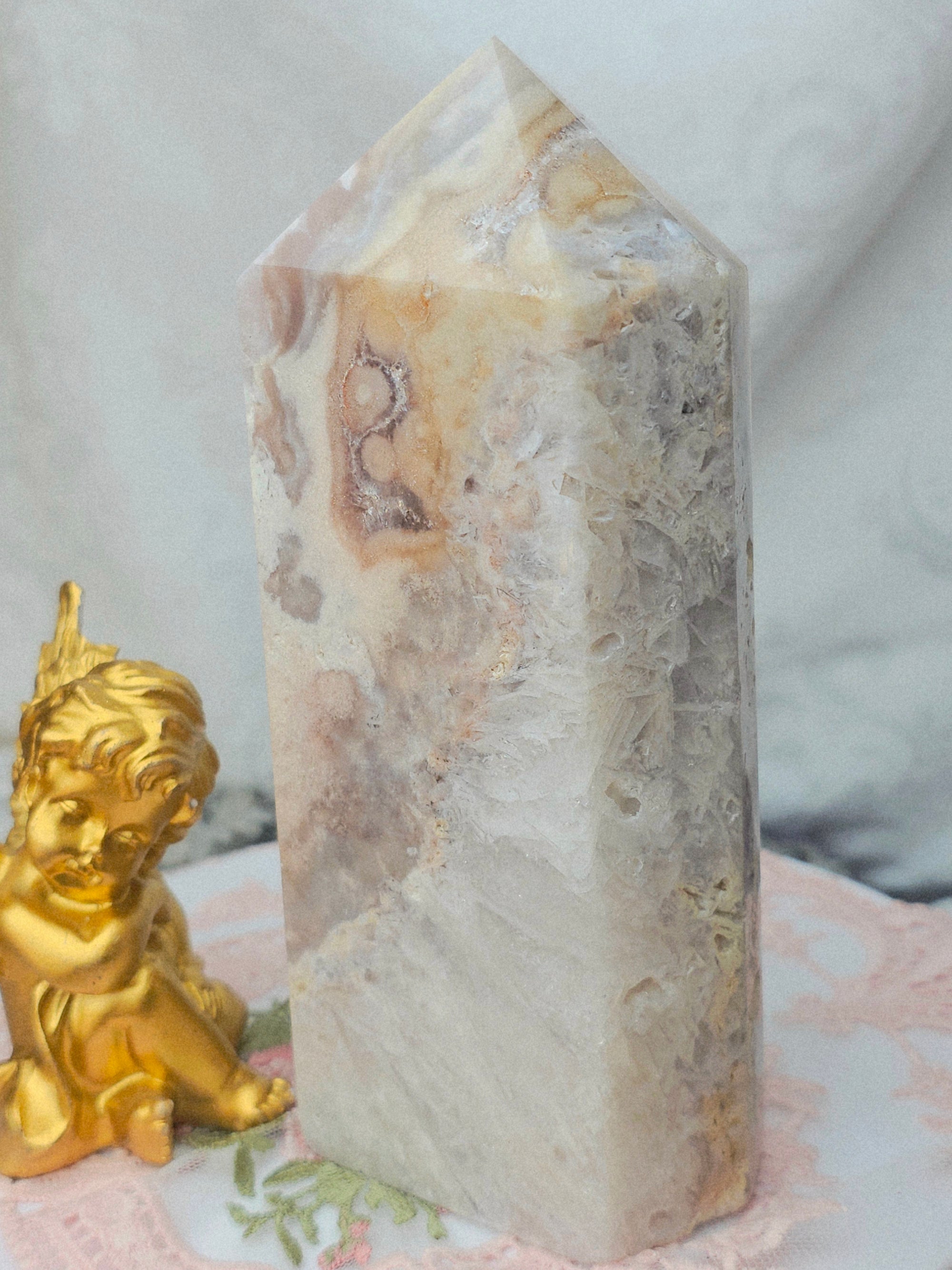 Pink Amethyst Tower, Druzy Tower, Crystal Tower ,Gift (Copy)