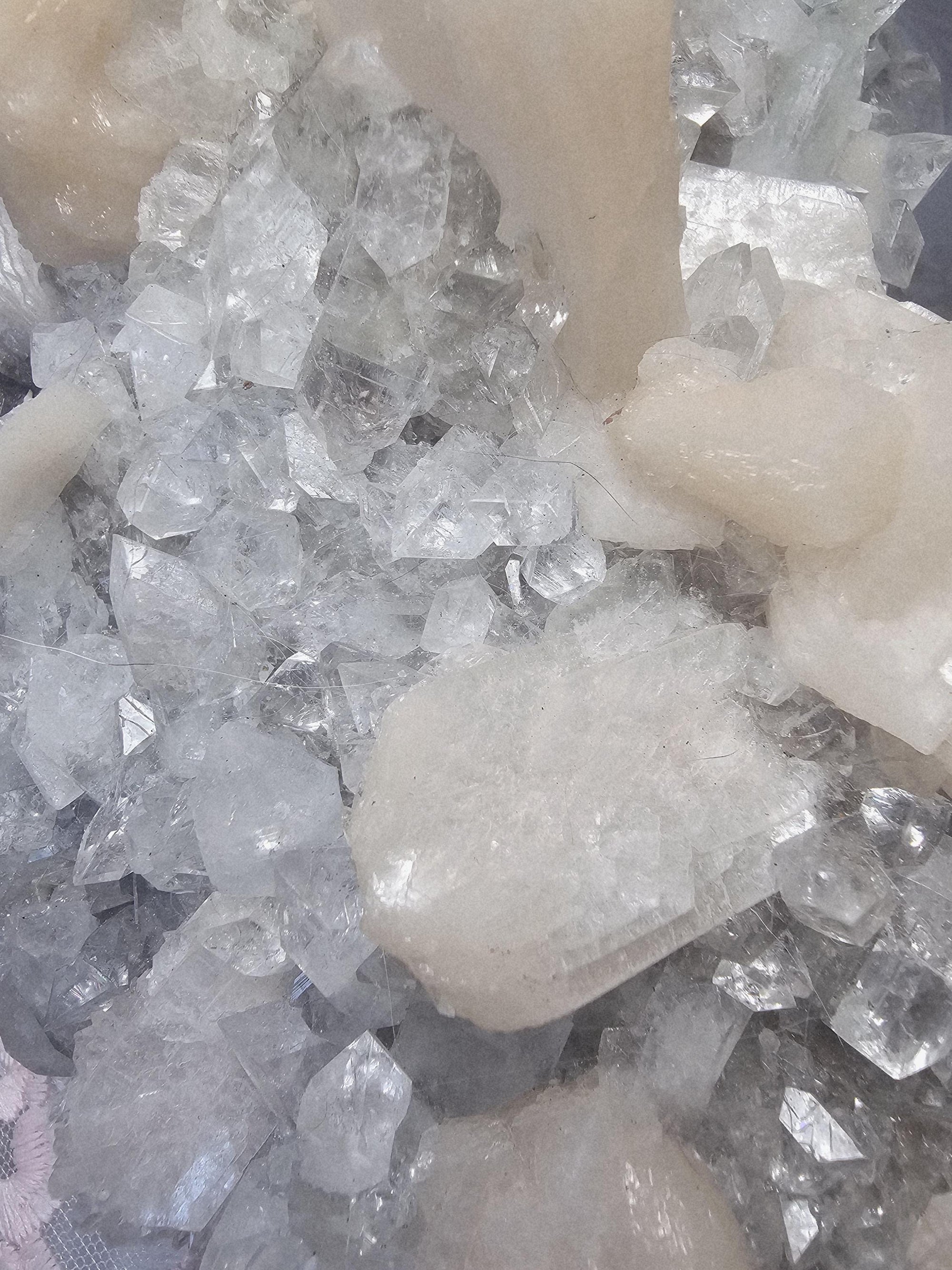 RARE LG 6lb Green Diamond  Apophyllite  with Stillbite from India , Apophyllite, Crystal, Crystals