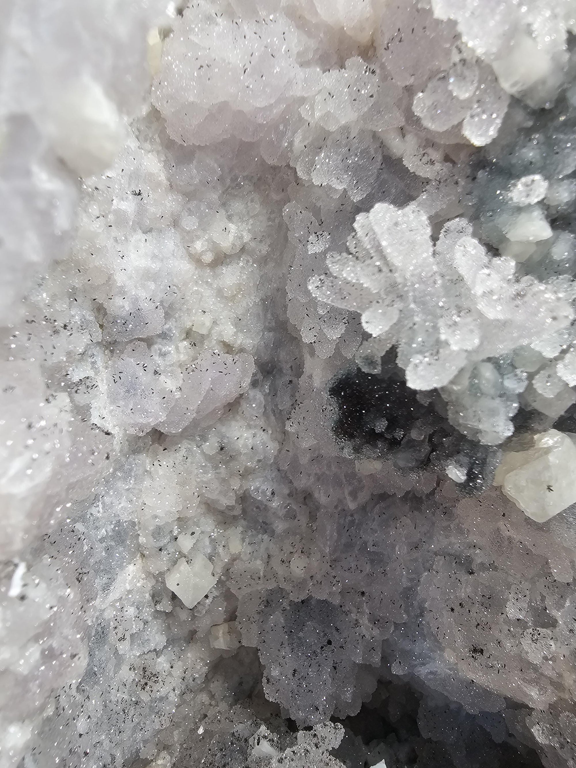 18.8lb Rare Amethyst Cathedral with Sugar, Calcite Cubes, Flowers