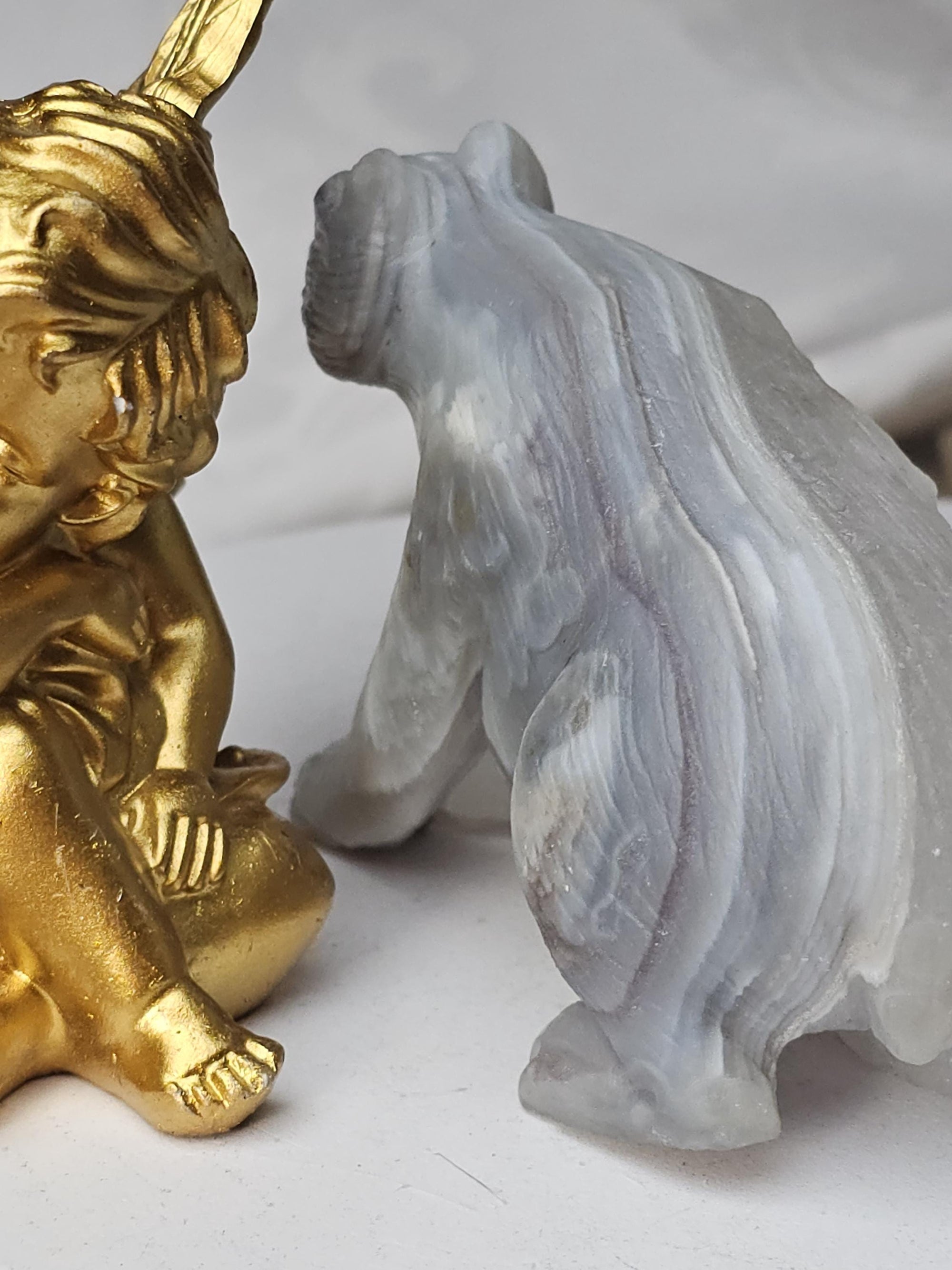 Druzy Agate Bear, Bear Statue, Crystal, Home Decor, Sculpture