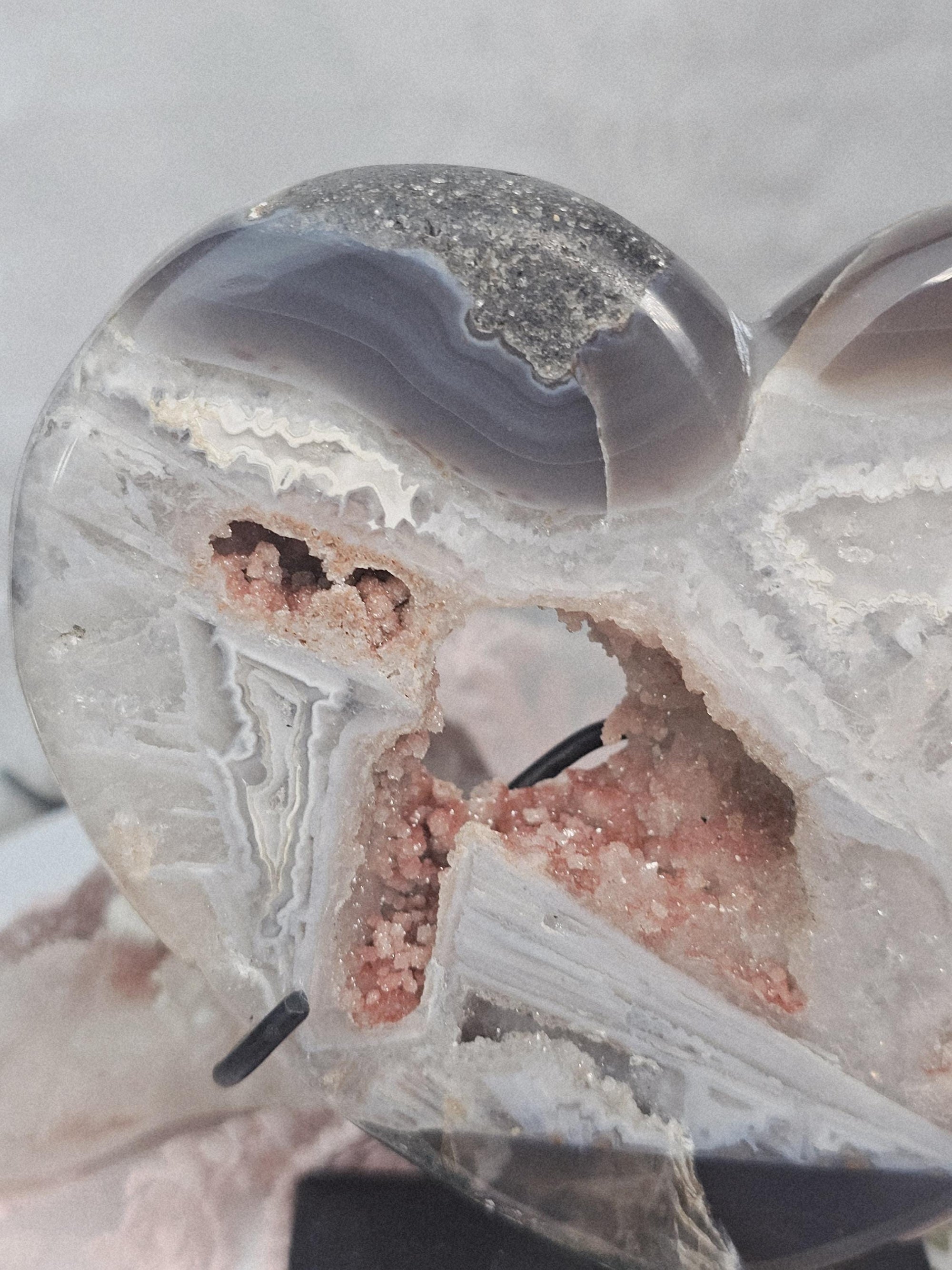 Brazilian Amethyst Druzy Heart, Pink Amethyst Druzy Hearts, Crystal Heart,Gift