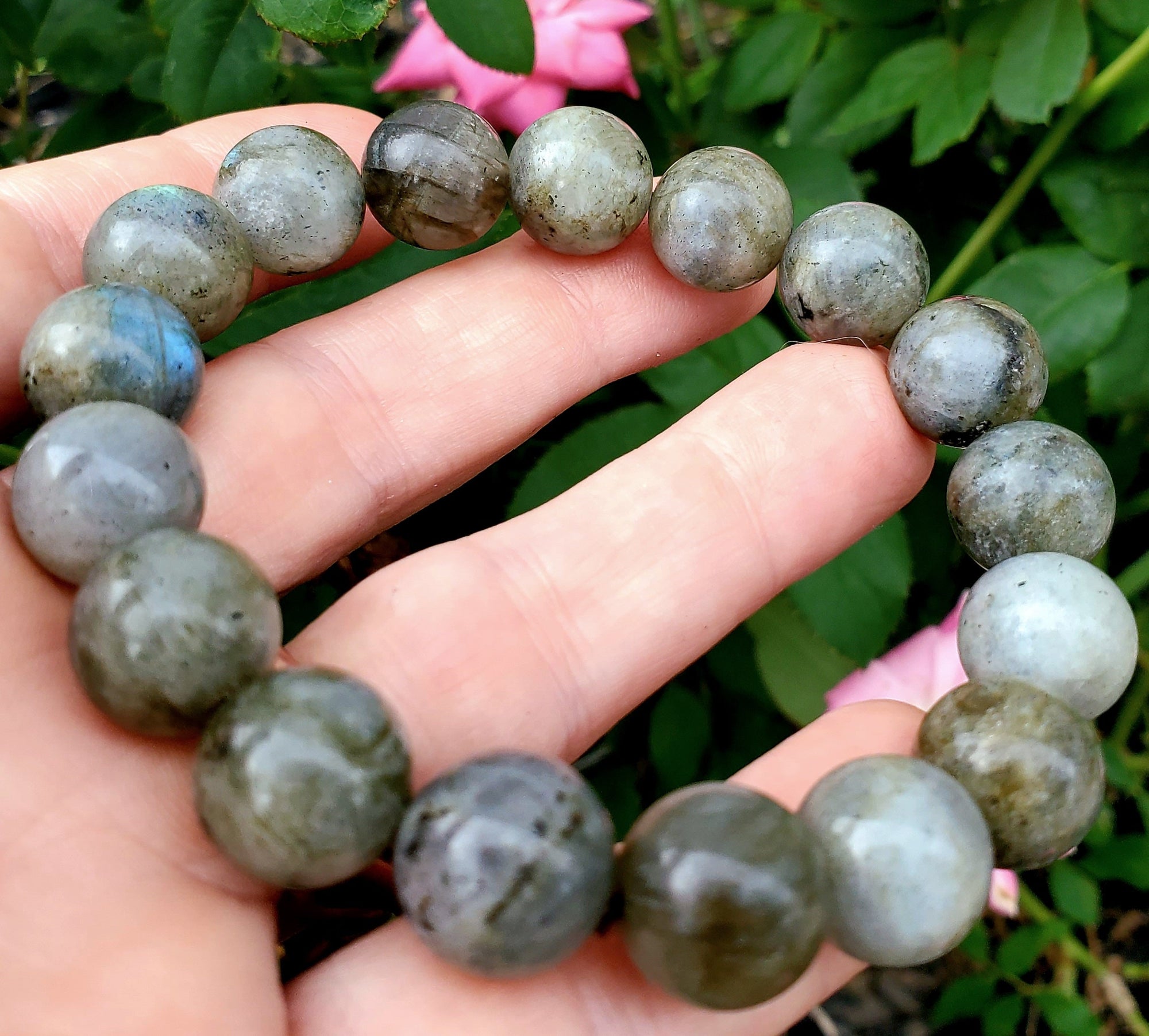 Natural Labradorite Beaded Bracelet, 8mm labradorite, 12mm labradorite Bracelet, Gemstone Bracelet, Healing Stones, Natural Crystal