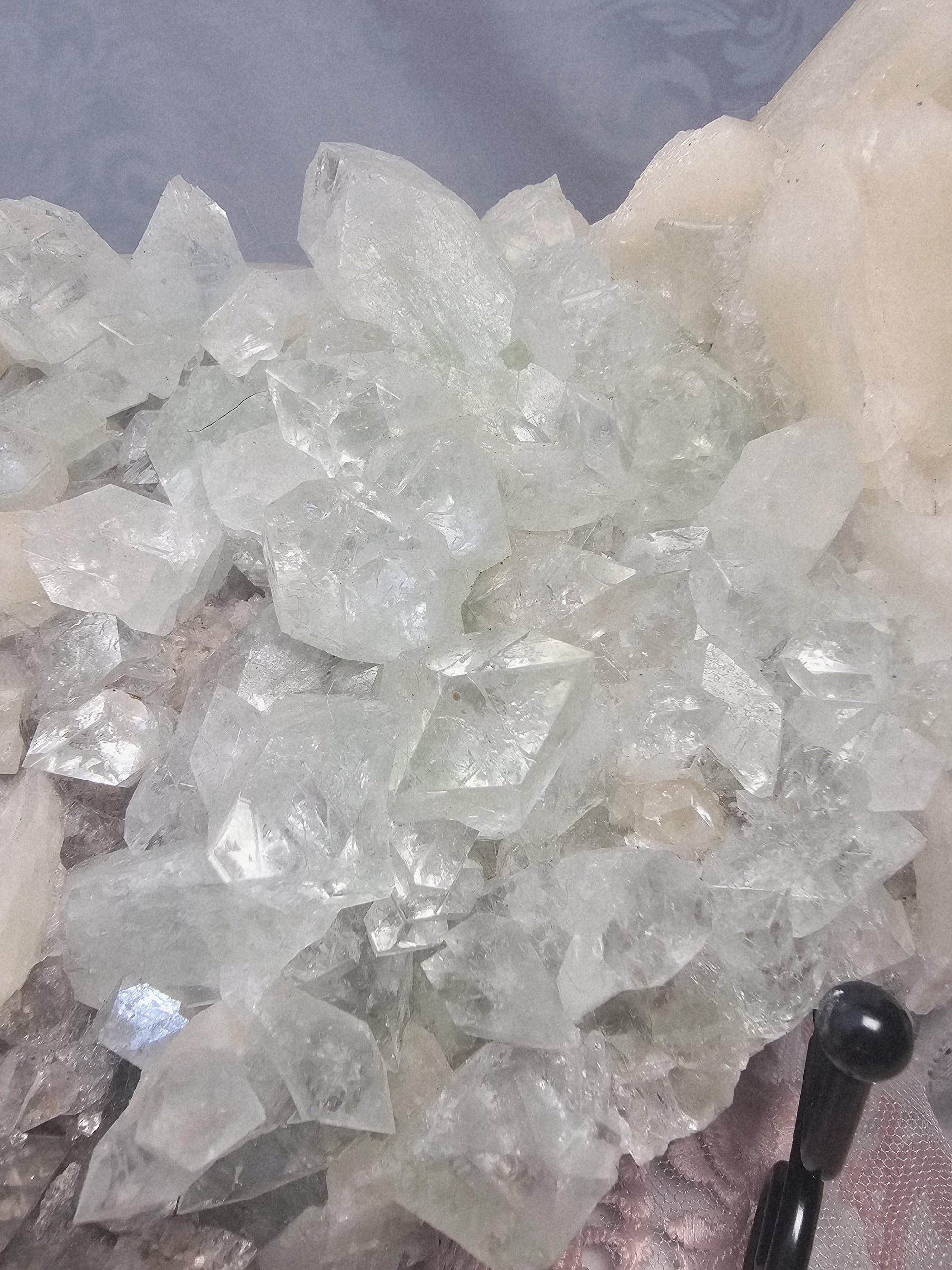 RARE LG 6lb Green Diamond  Apophyllite  with Stillbite from India , Apophyllite, Crystal, Crystals