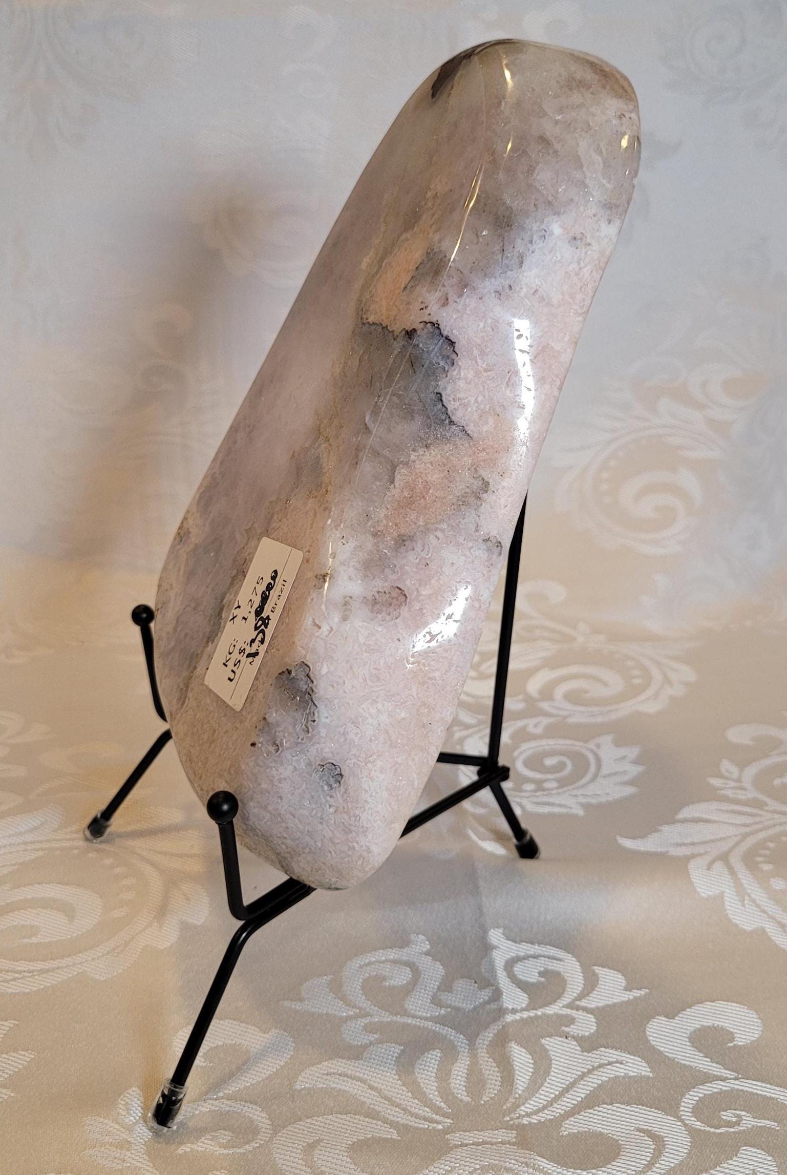 LG Pink Amethyst Bowl with Purple Amethyst, Handmade Bowl, Bowl, Crystal Bowl