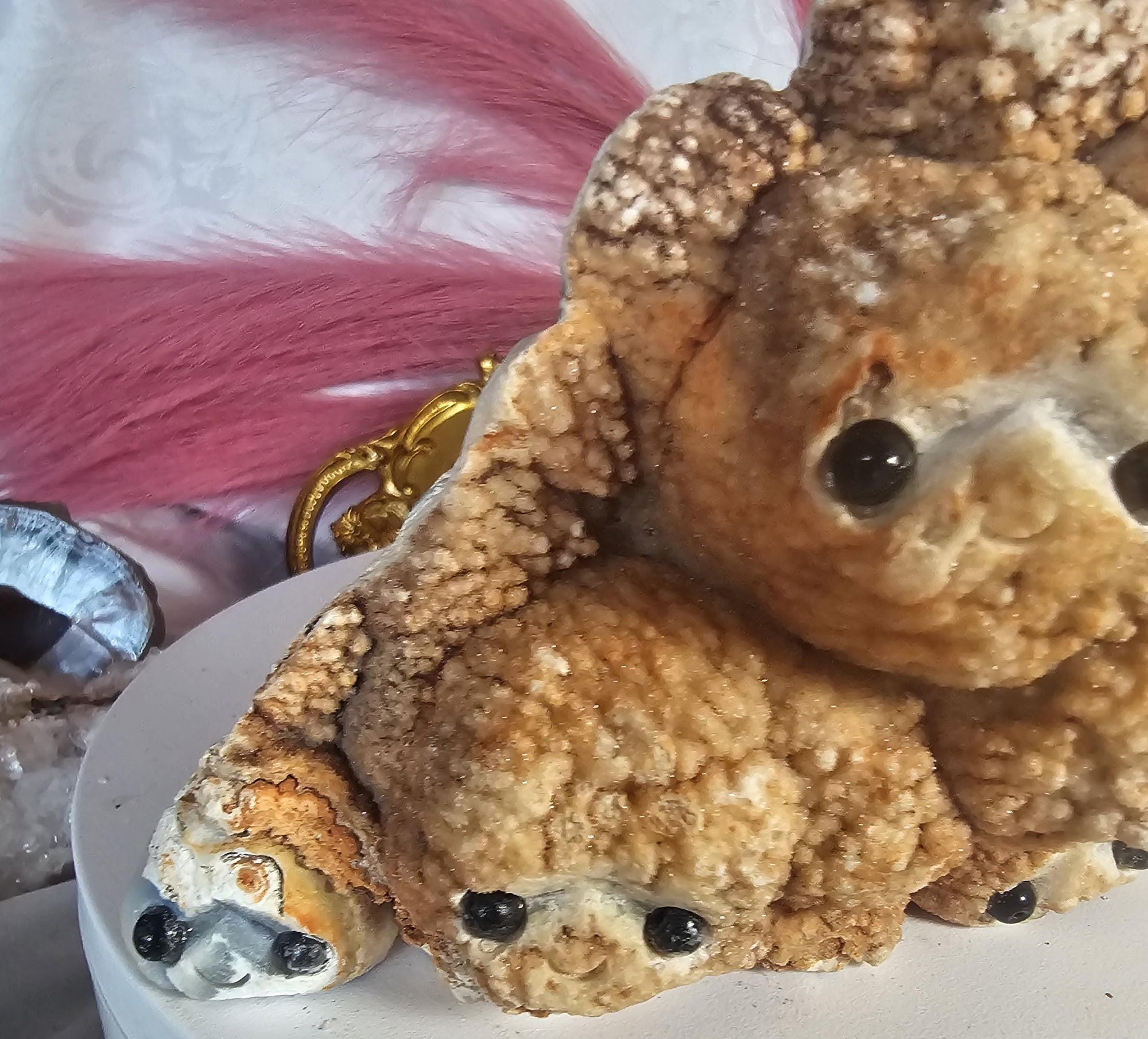 Lg Hedgehog Crystal, Druzy Agate, Gift for Her