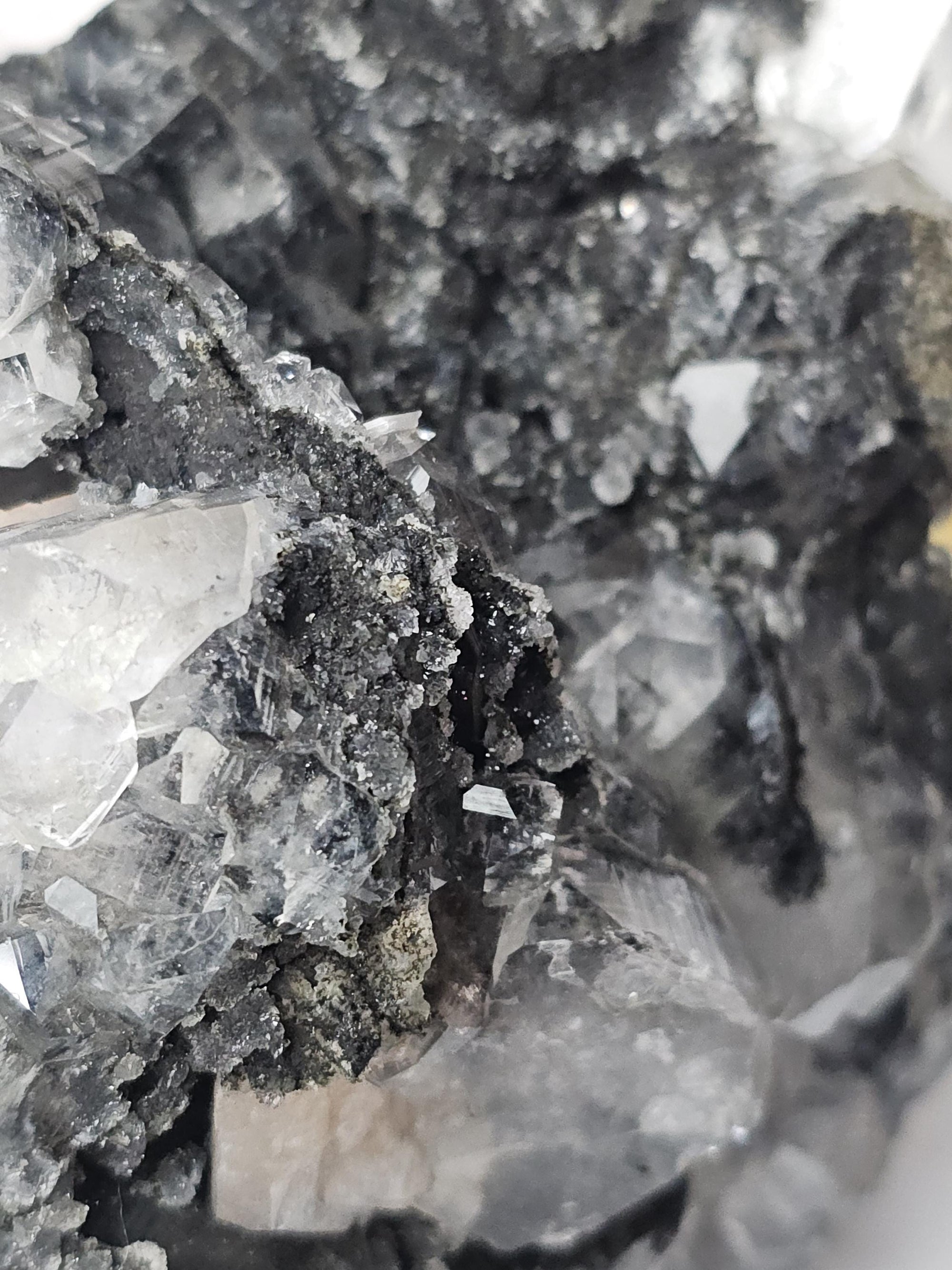 RARE Black Diamond Apophyllite with Stillbite from India , Black Chelsea Apophyllite, Crystal, Healing Crystal, Specimen