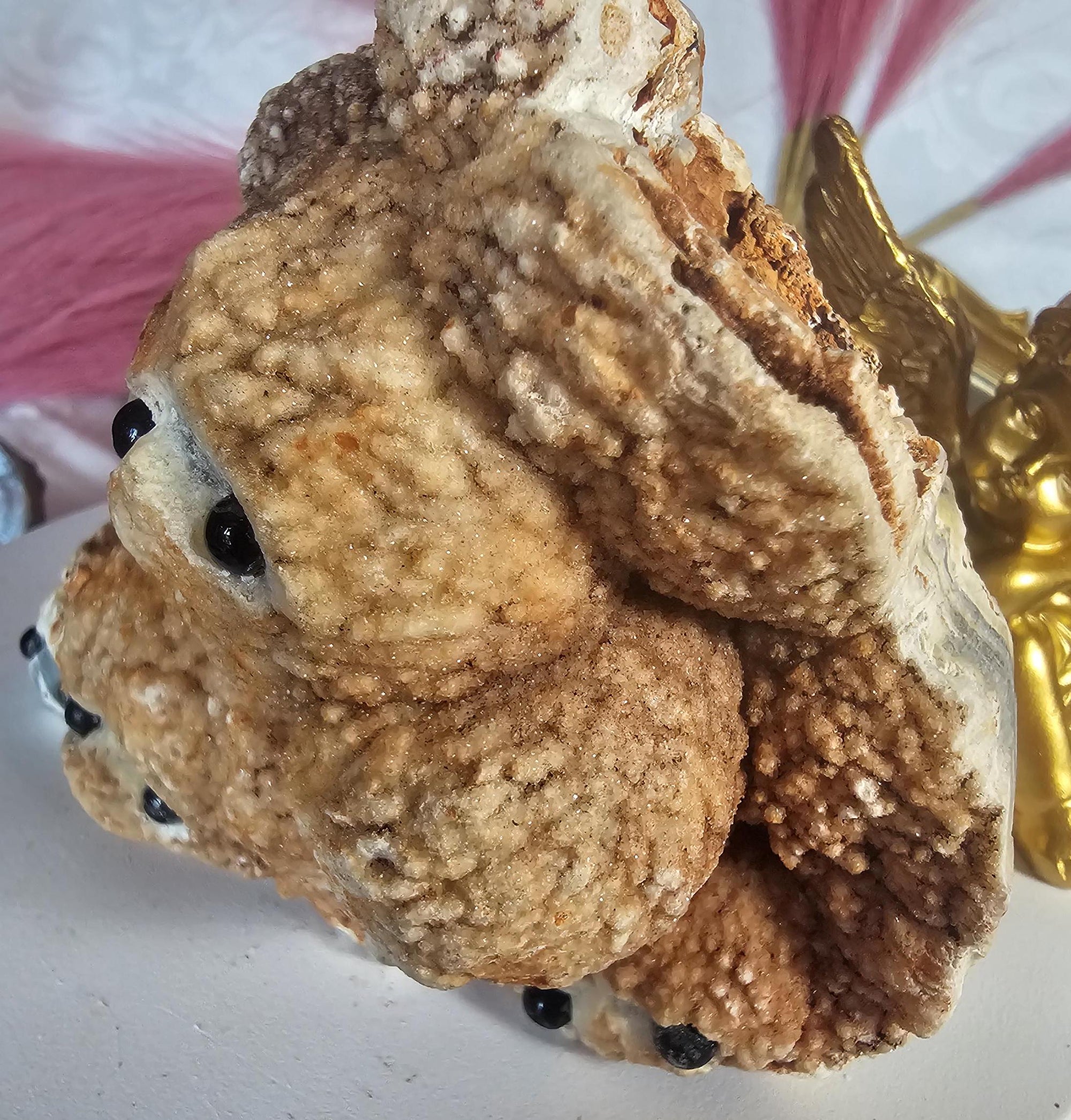 Lg Hedgehog Crystal, Druzy Agate, Gift for Her