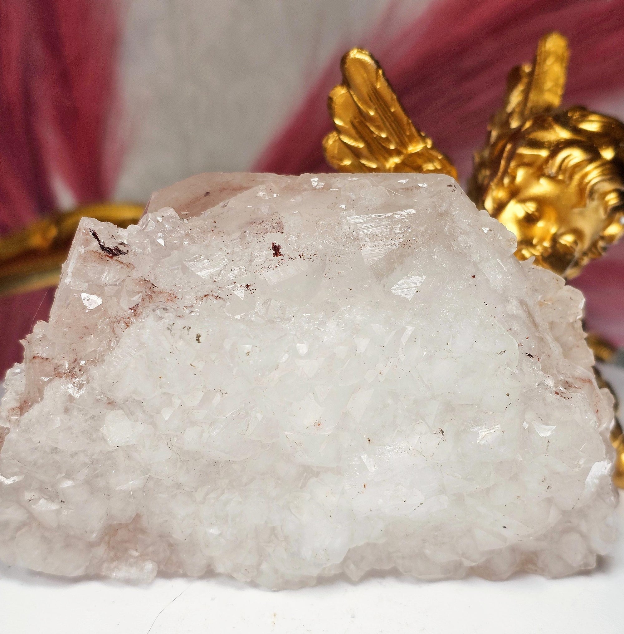 RARE Pink Sugar Apophyllite from India , Apophyllite, Crystal, Crystal