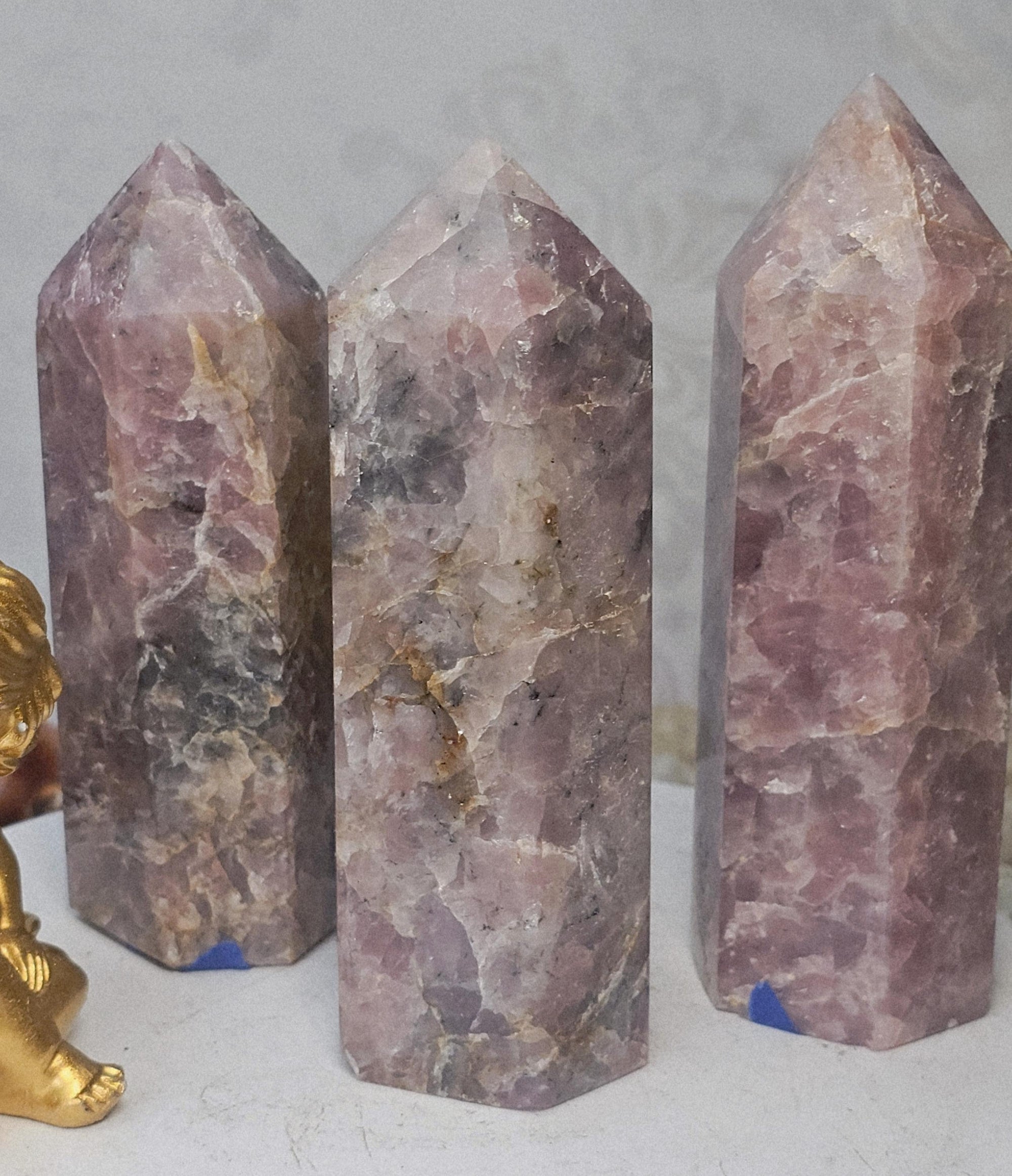 Pink Guava Quartz Tower, Statement Piece Tower