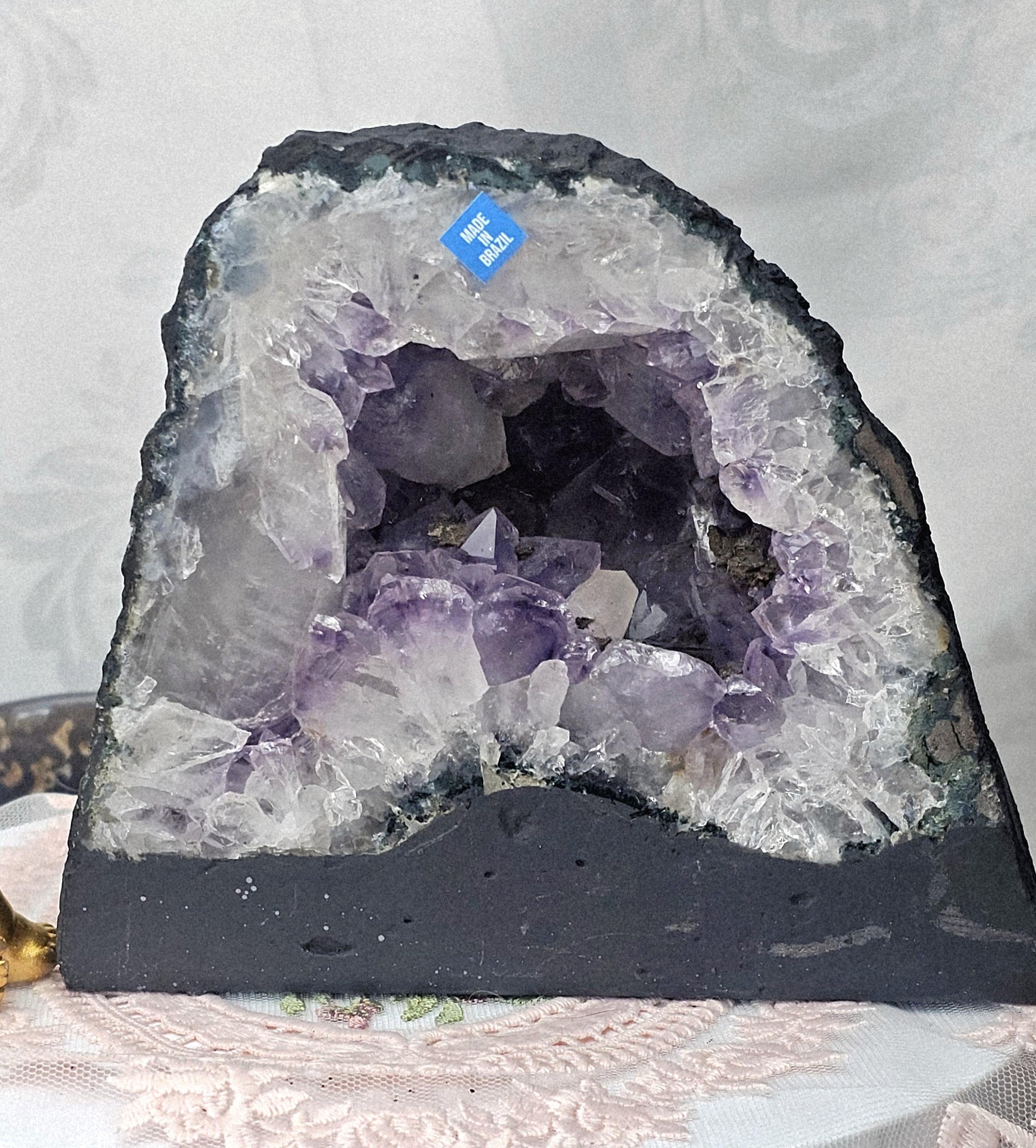 Amethyst Cathedral, Statement Piece, Gift, Amethyst and Calcite