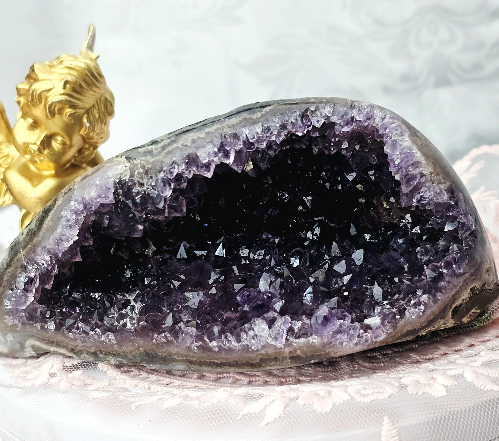 Amethyst Geode Statement Piece, Gift, Amethyst, Brazilian Amethyst