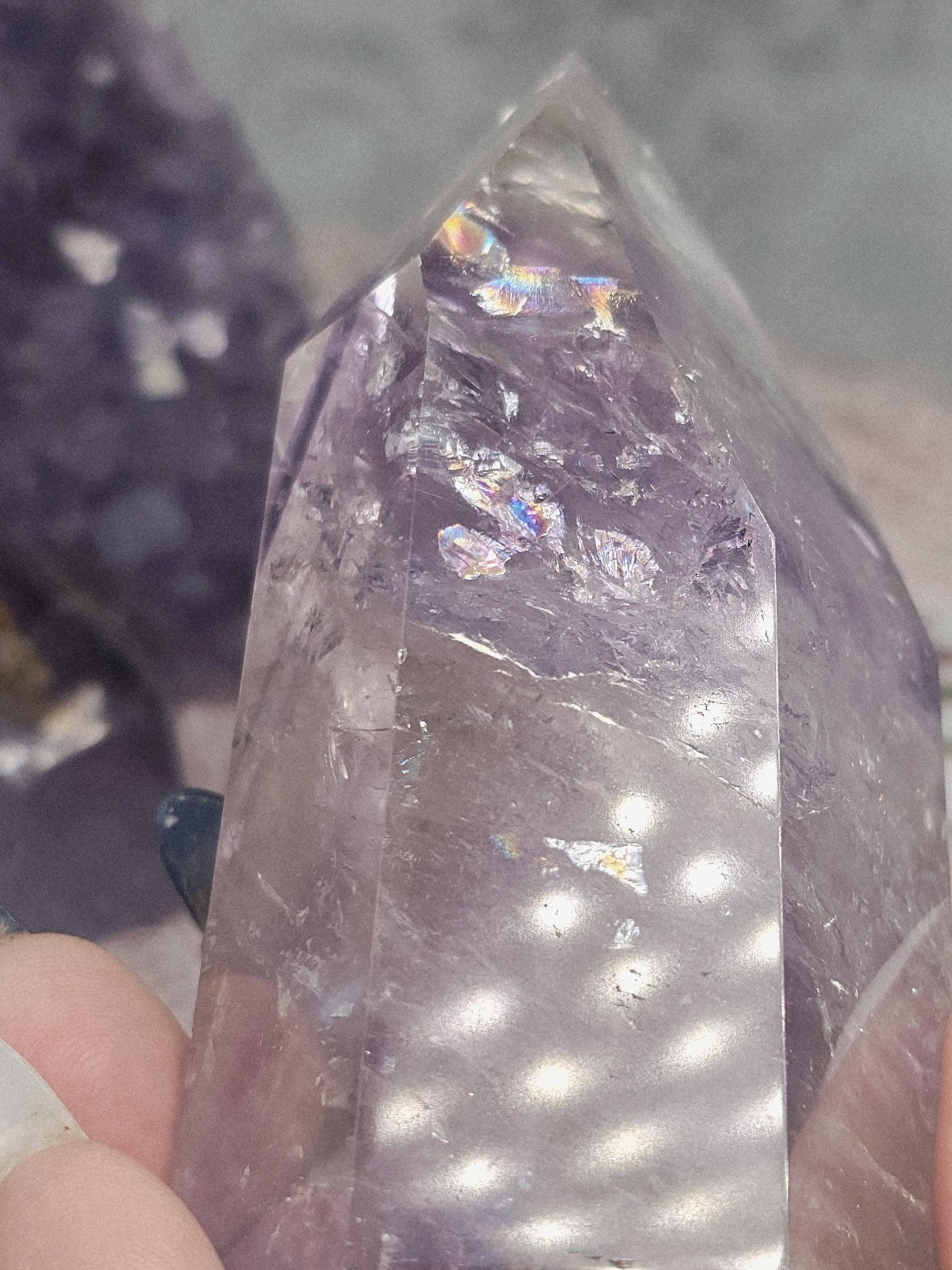 Amethyst Set , Statement Piece Amethyst Set,  Amethyst Golden Healer  Phantom Amethyst, Amethyst Cutbase