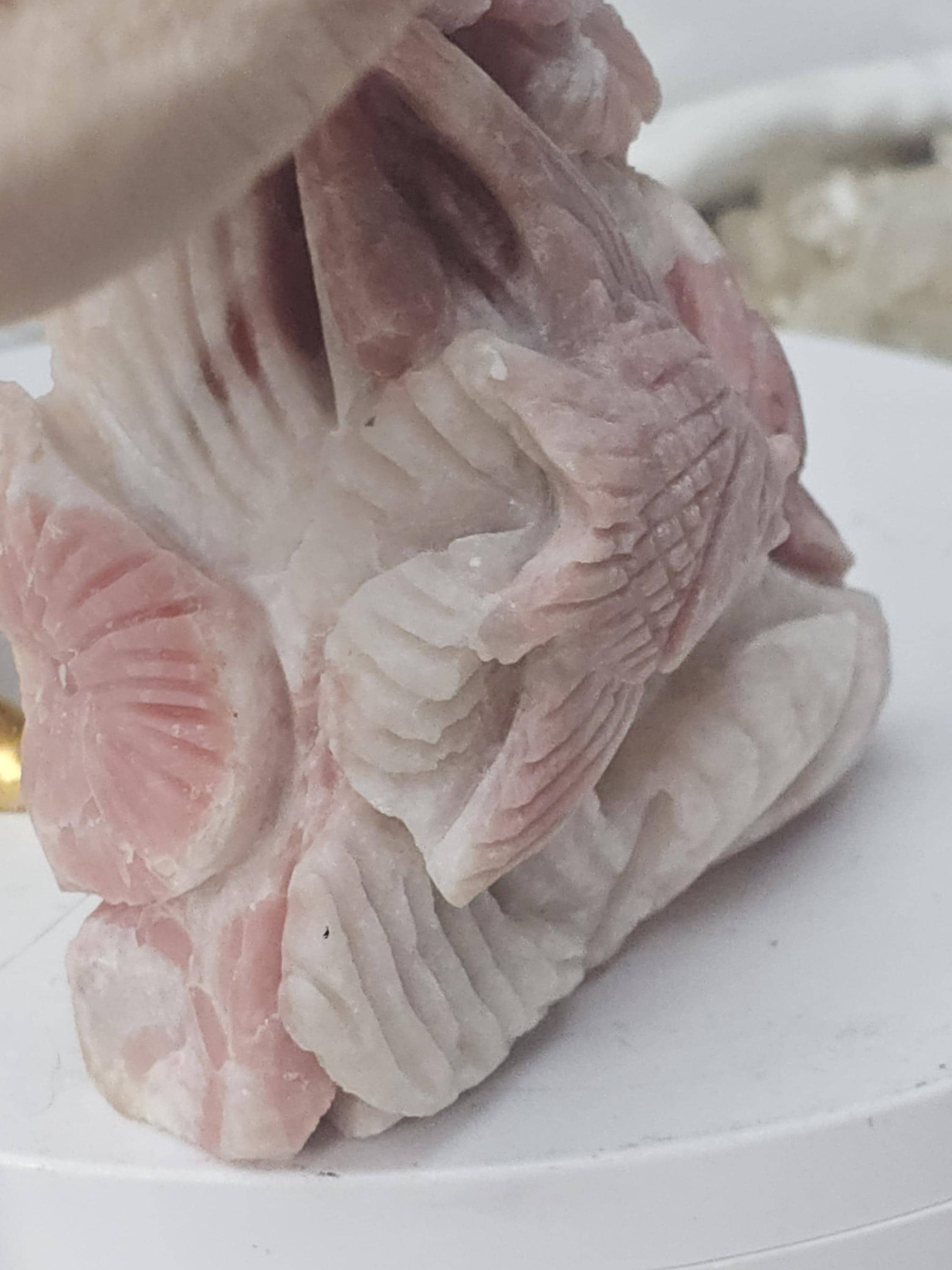 Pink Opal fish, Pink Opal, Pink Fish, Crystal Sculpture, Statement Piece,