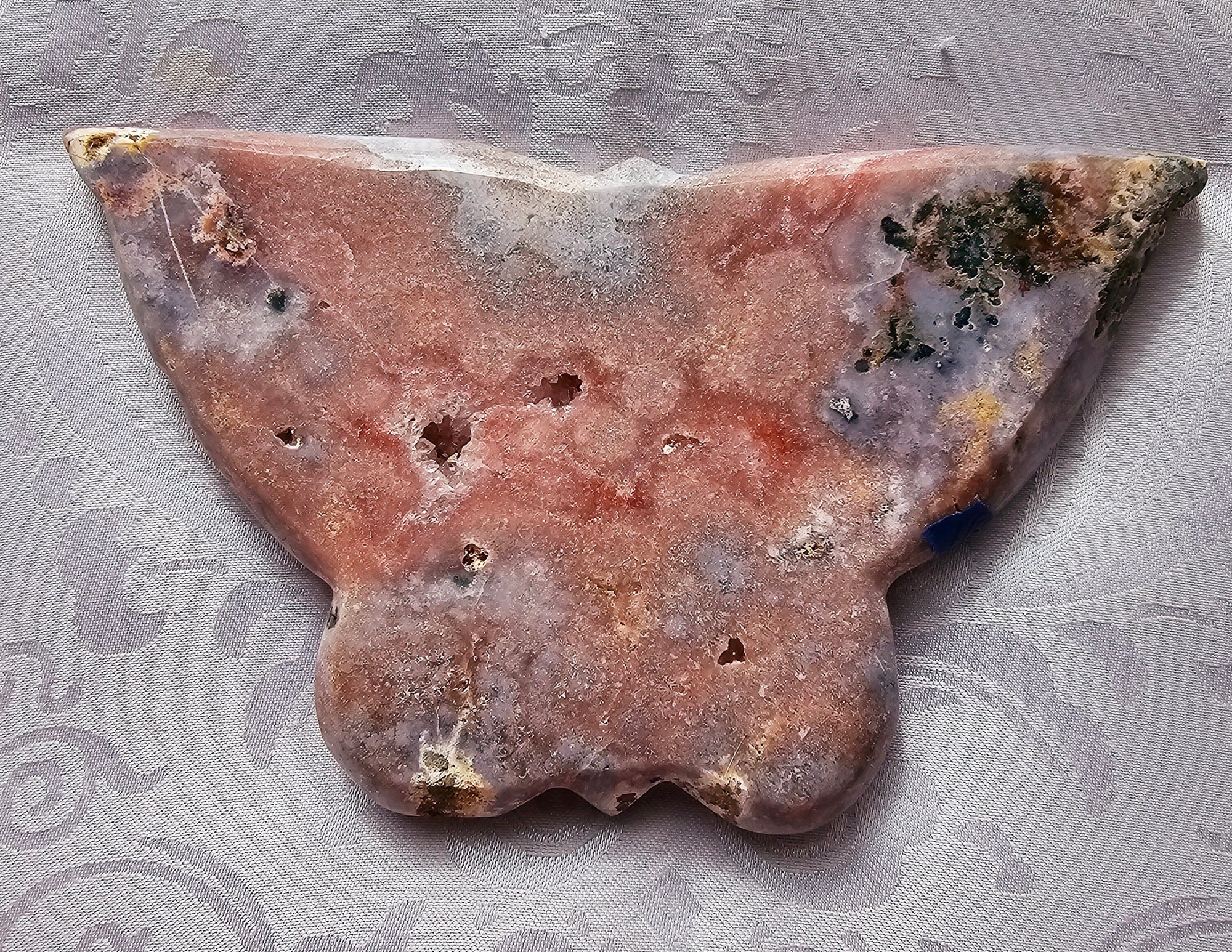 Brazilian Amethyst Druzy Butterfly, Pink Amethyst Druzy Butterfly,Crystal Heart,Gift