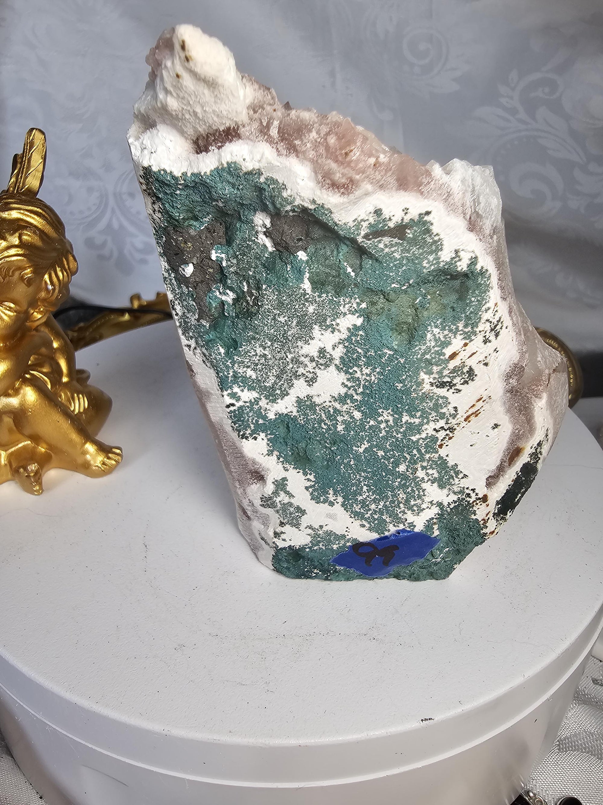 RARE Pink Cotton Candy Sugar Apophyllite from India , Apophyllite, Crystal, Crystal