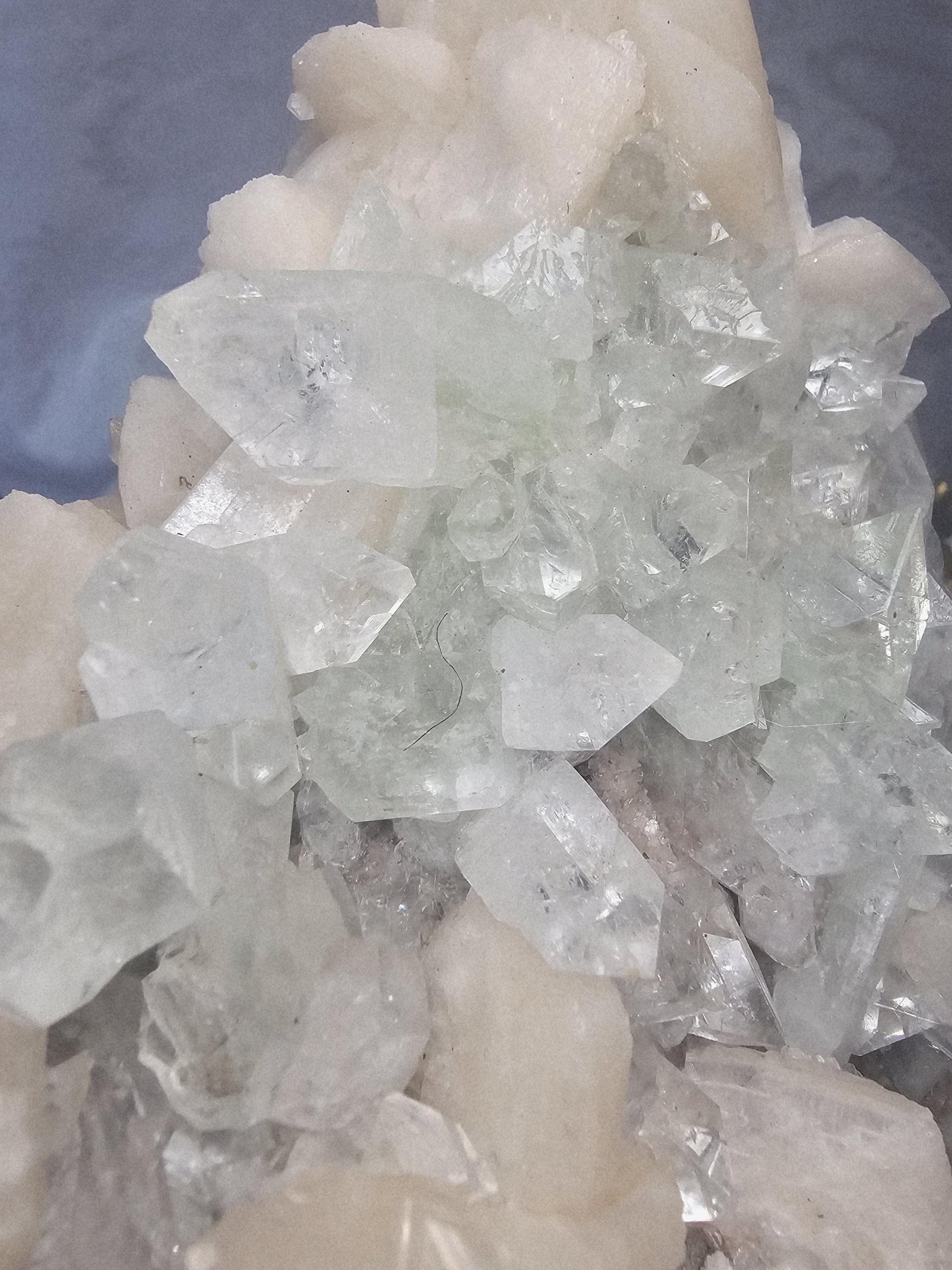 RARE LG 6lb Green Diamond  Apophyllite  with Stillbite from India , Apophyllite, Crystal, Crystals
