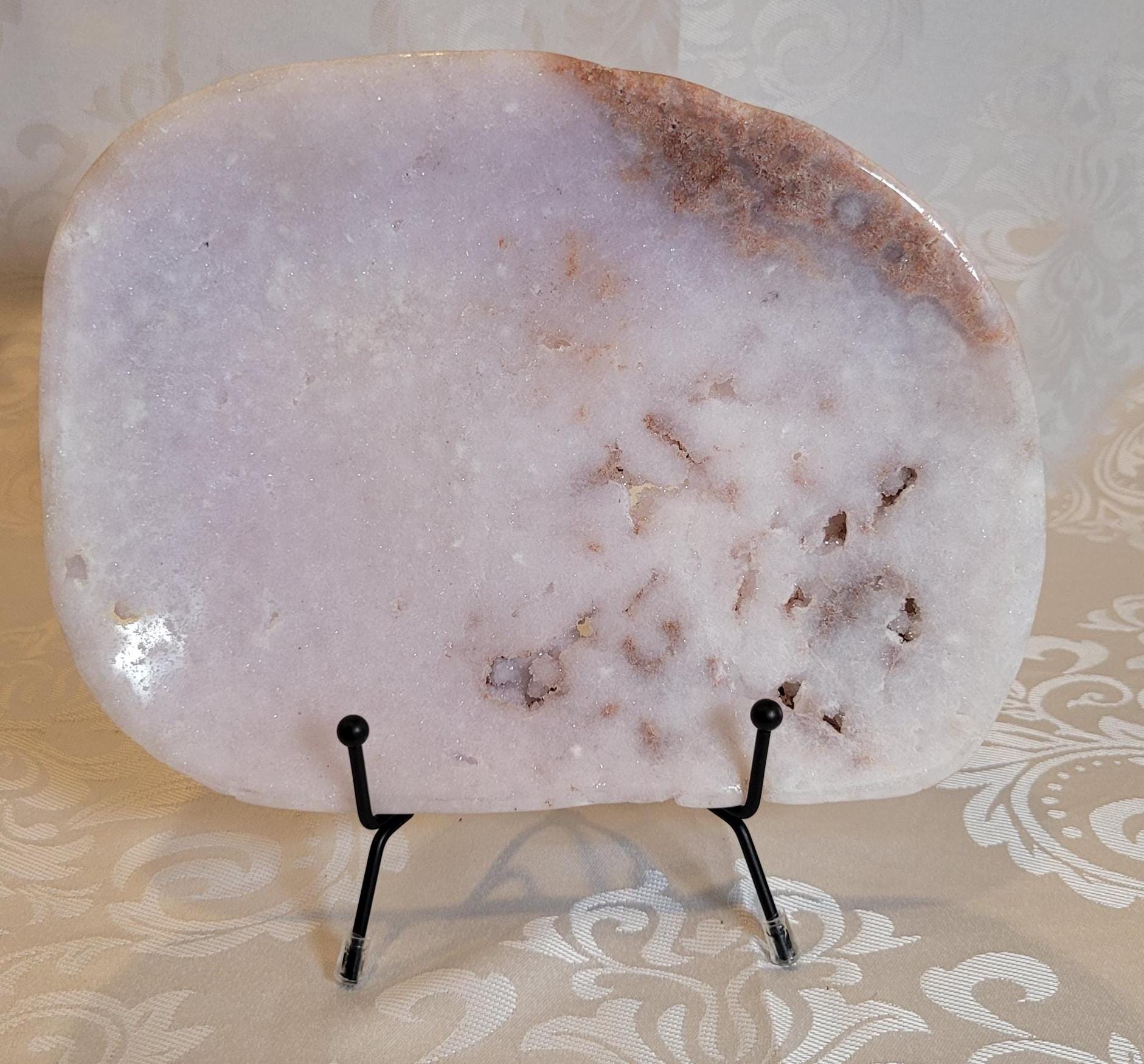 LG Pink Amethyst Bowl with Purple Amethyst, Handmade Bowl, Bowl, Crystal Bowl