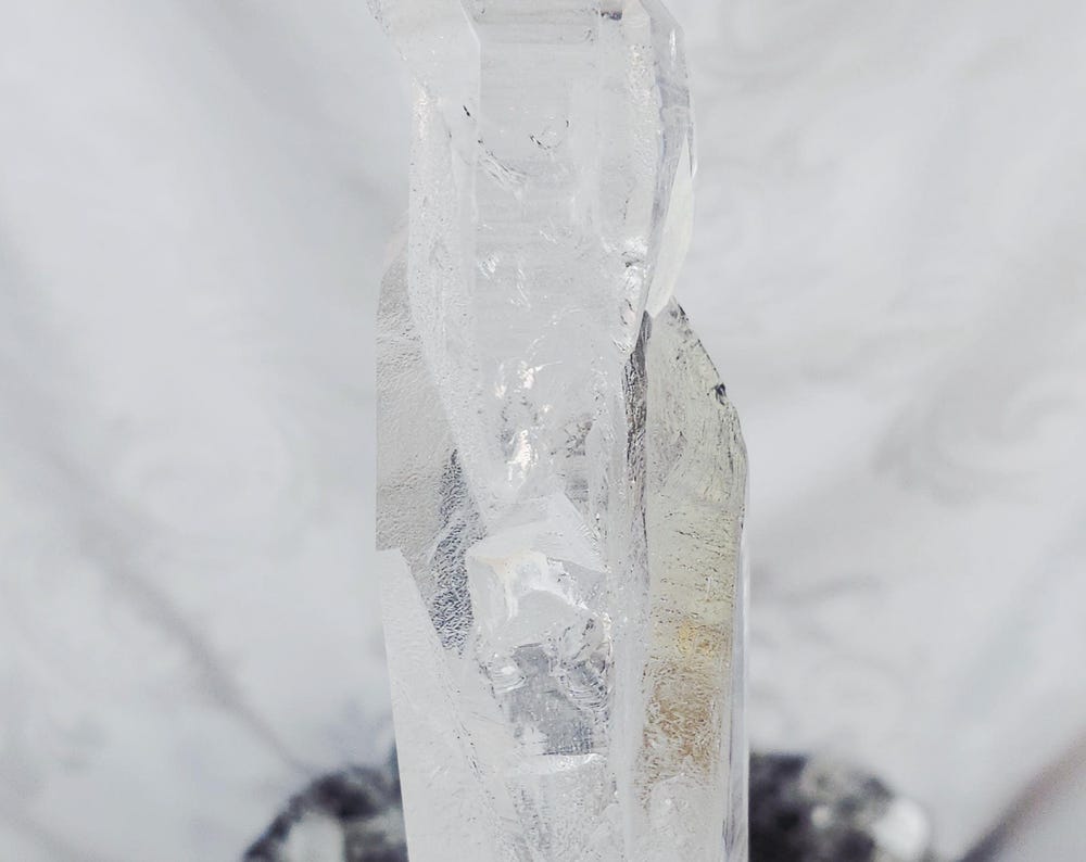 RARE LG Lemurian Inner Child or Manifestation Quartz on a Stand