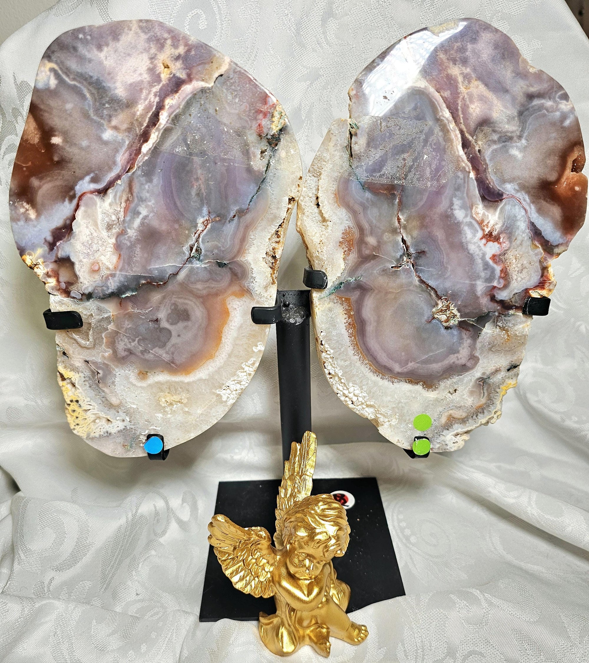 5lb LG Pink Amethyst Wings, Druzy Wings, Crystal Wings , Angel Wings,Gift