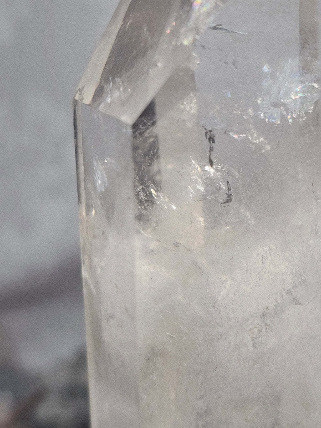 RARE LG  Lemurian Inner Child or Manifestation Quartz on a Stand , Columbia, Crystal Statement Piece