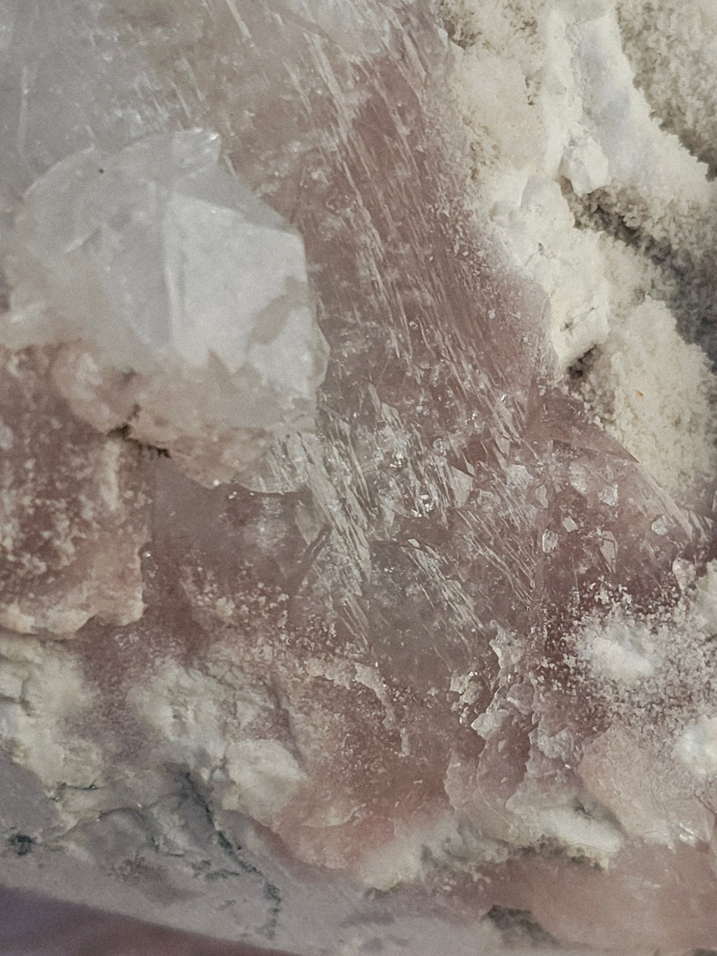 RARE Pink Sugar Apophyllite with Stillbite from India , Apophyllite, Crystal, Crystal