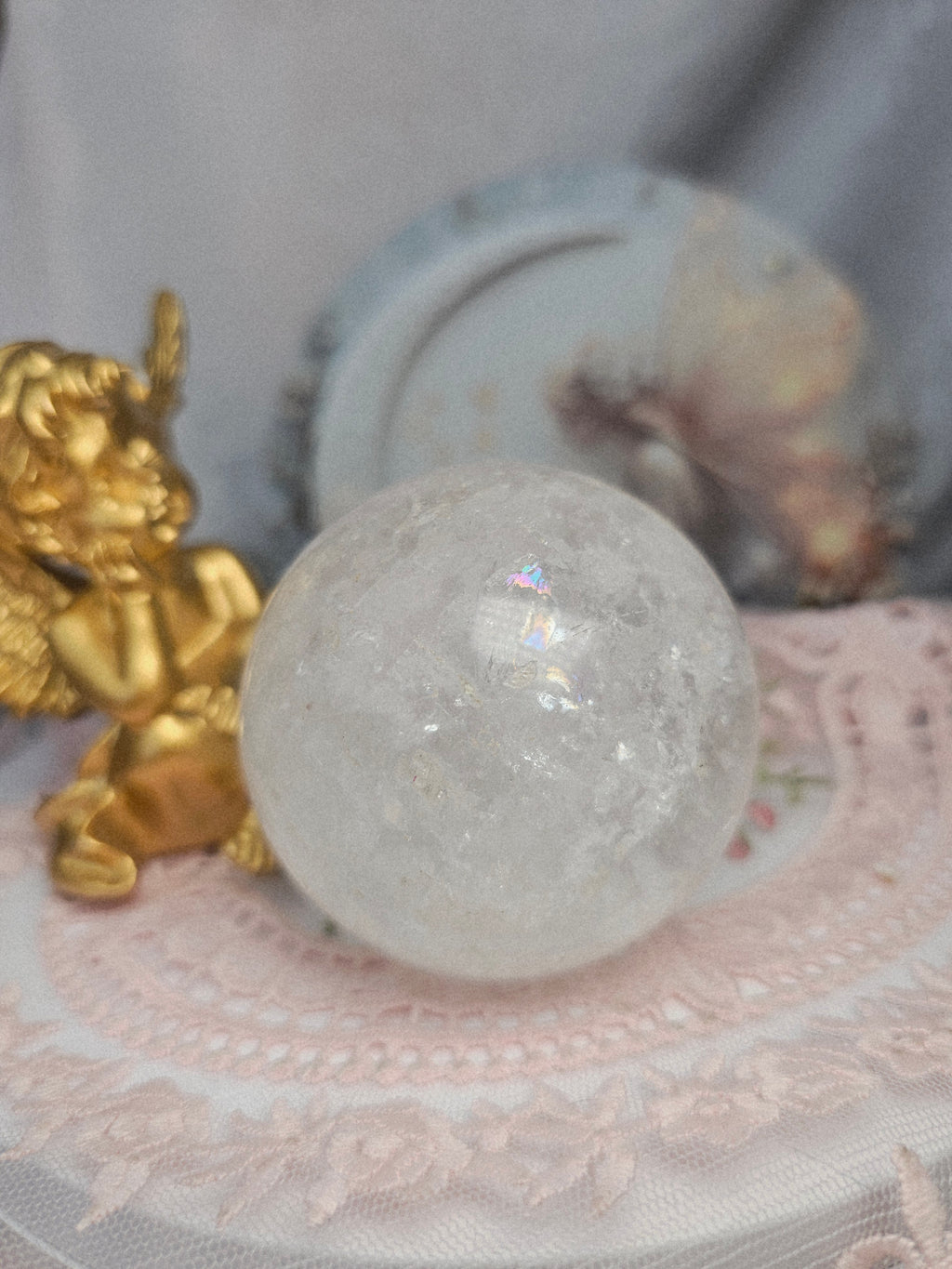 Clear Quartz Sphere, Crystal Ball, Crystals, Gift for Her