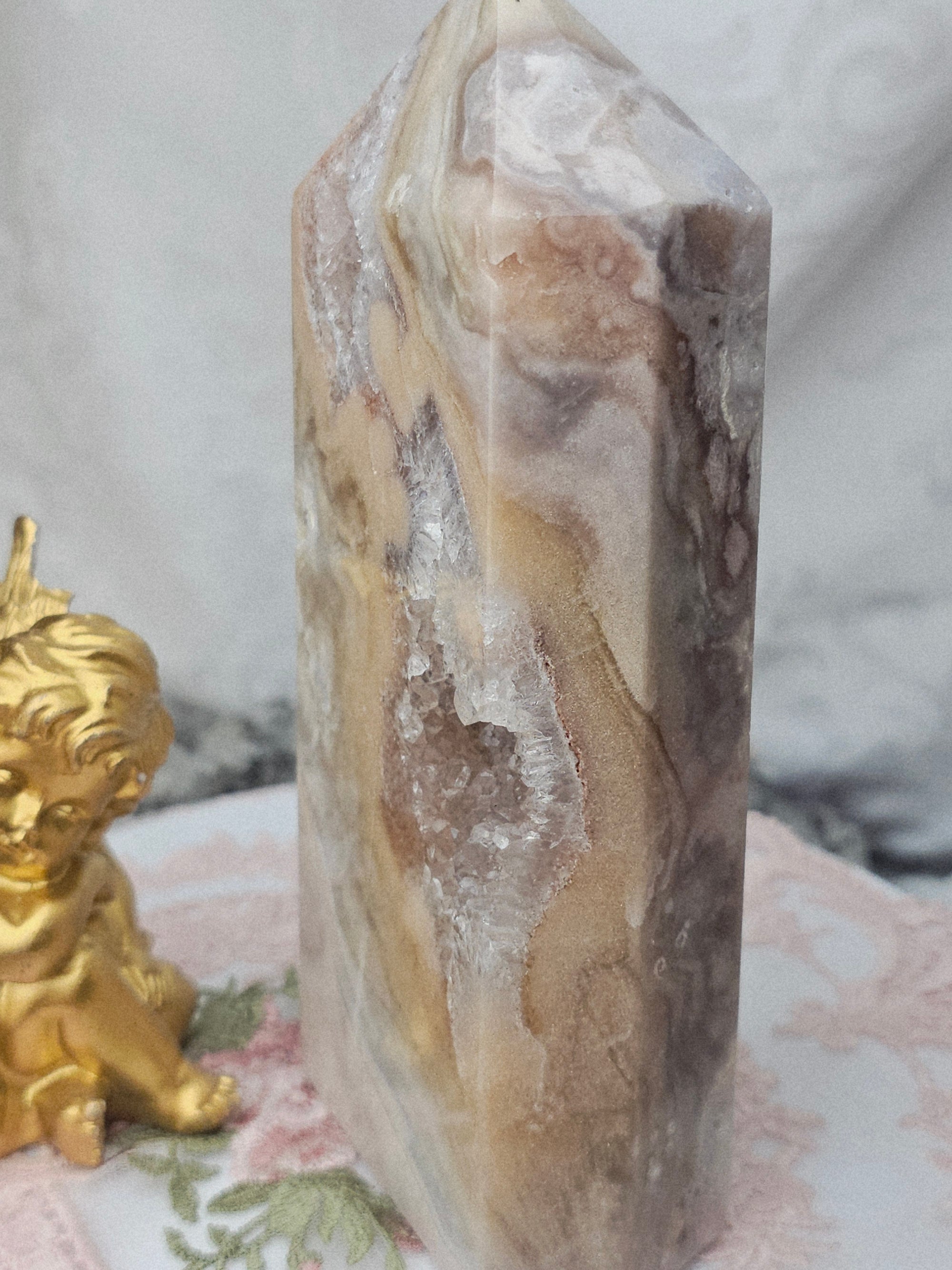 Pink Amethyst Tower, Druzy Tower, Crystal Tower ,Gift (Copy)
