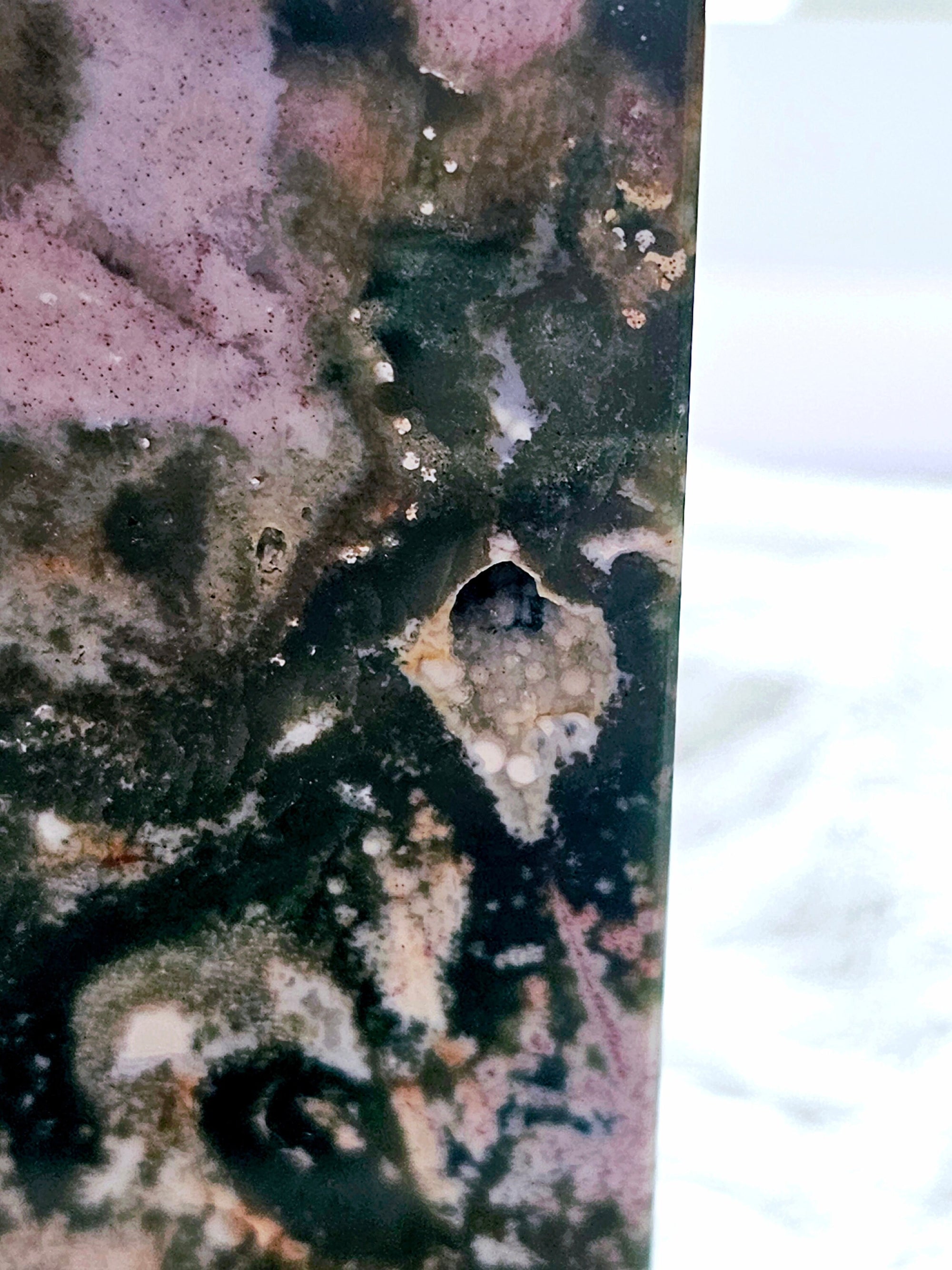 2lb 7oz Rare Colorful Druzy Ocean Jasper Tower, Big Druzy Tower