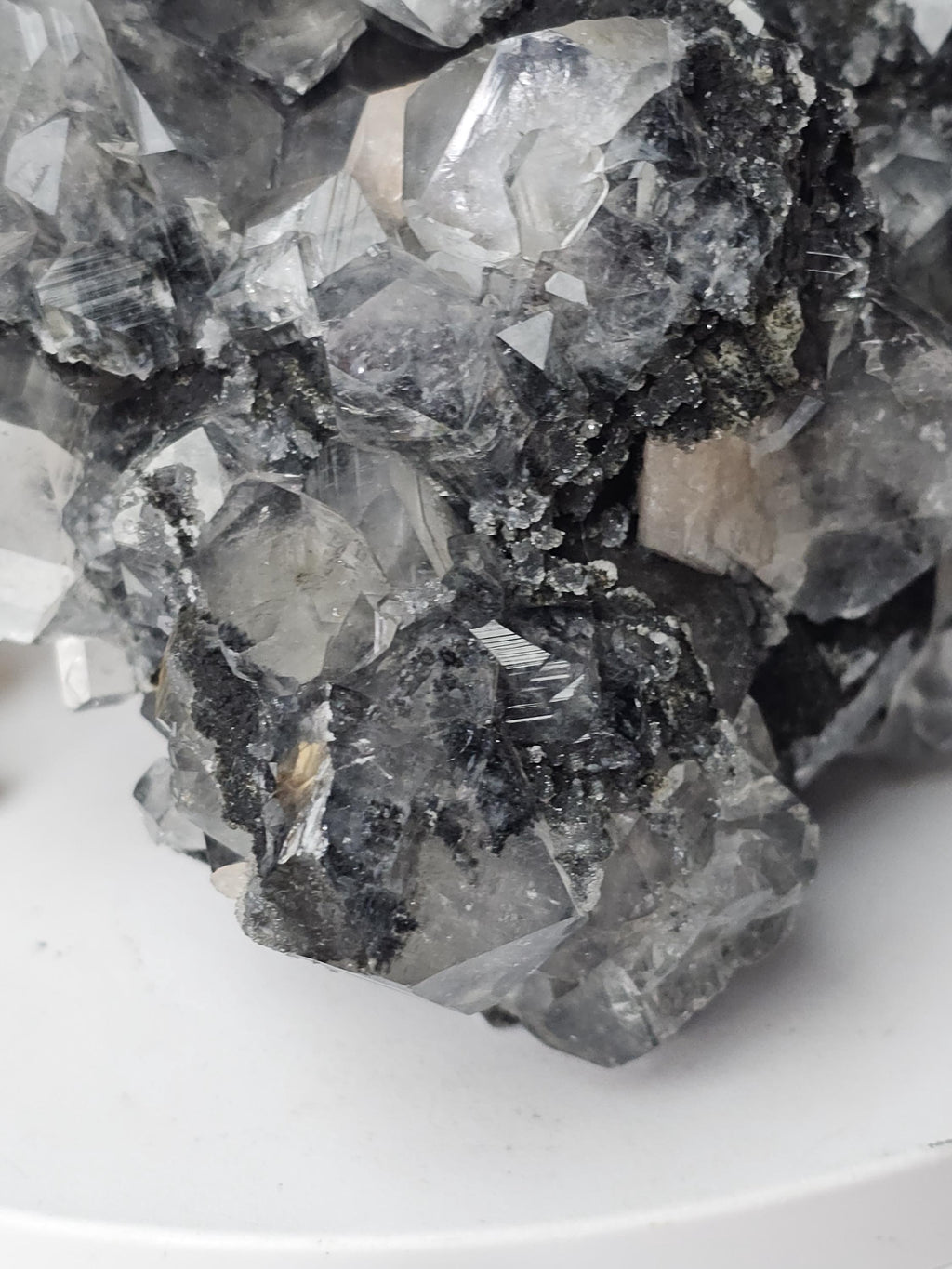 RARE Black Diamond Apophyllite with Stillbite from India , Black Chelsea Apophyllite, Crystal, Healing Crystal, Specimen