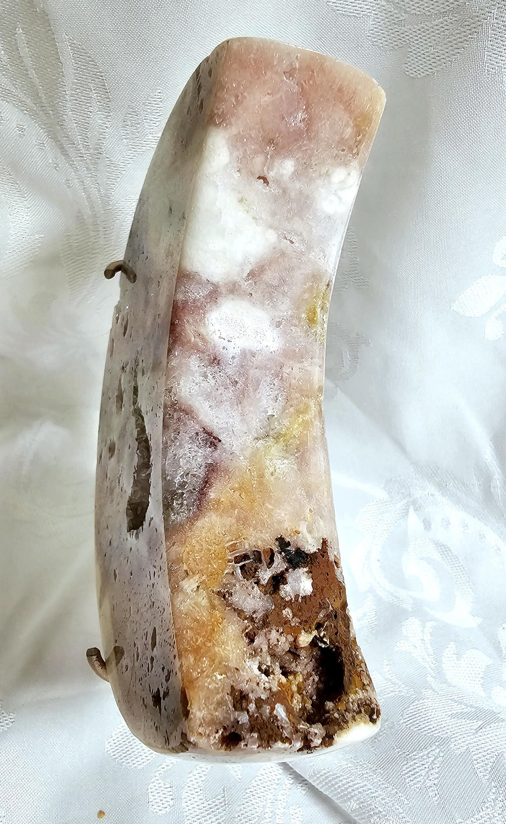 Pink Amethyst Moon, Druzy Moon, Crystal Moon,Gift