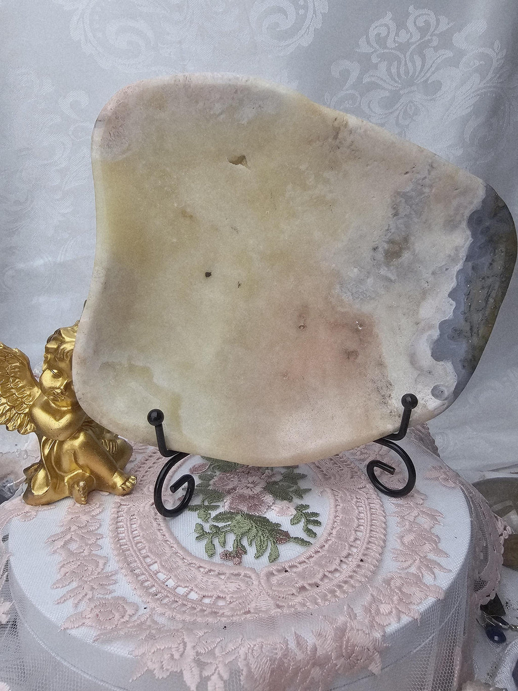 LG Pink Amethyst Bowl, Handmade Bowl, Bowl, Crystal Bowl