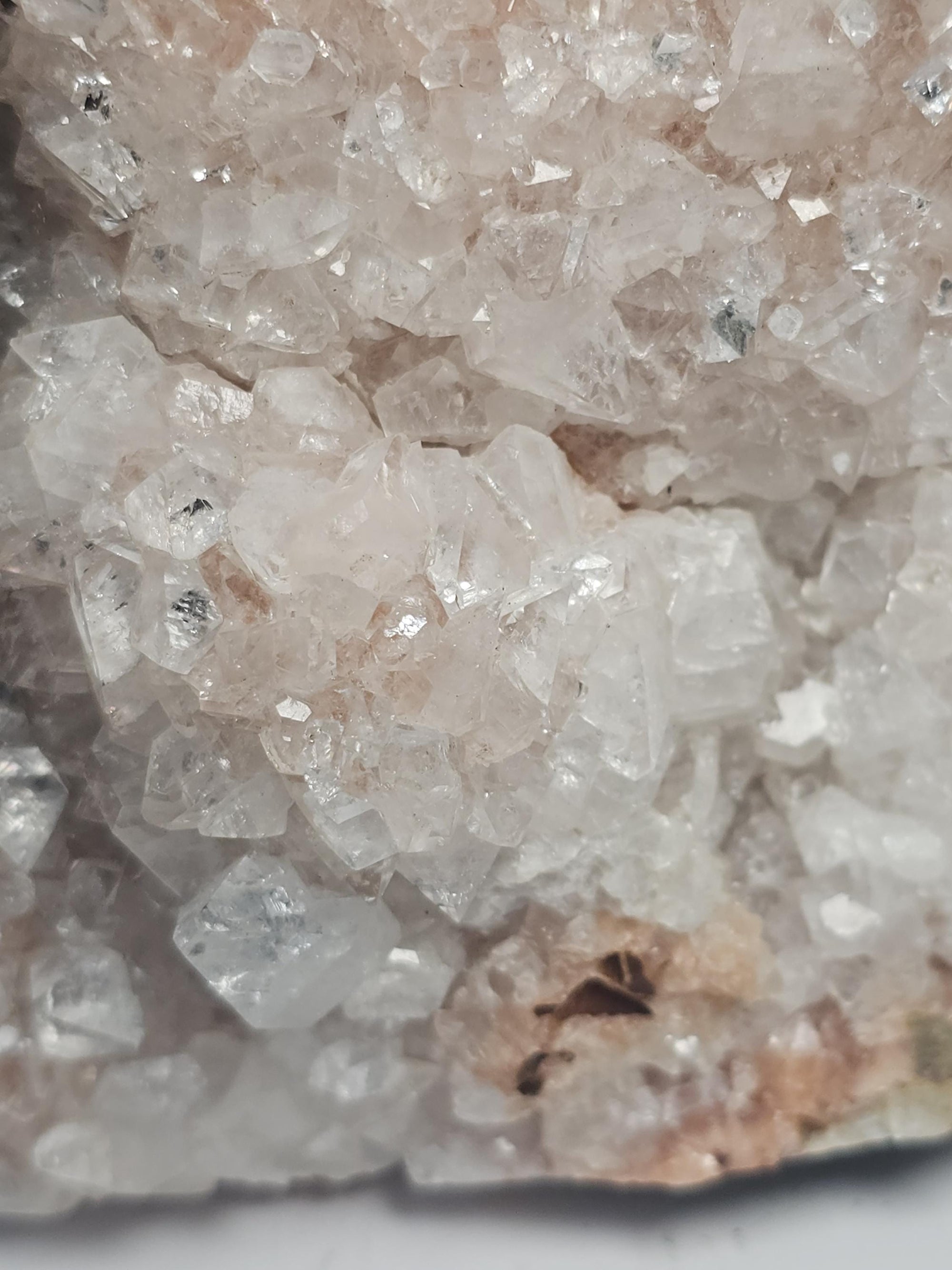 RARE Peaches and Cream Diamond Apophyllite from India , Apophyllite, Crystal, Crystal