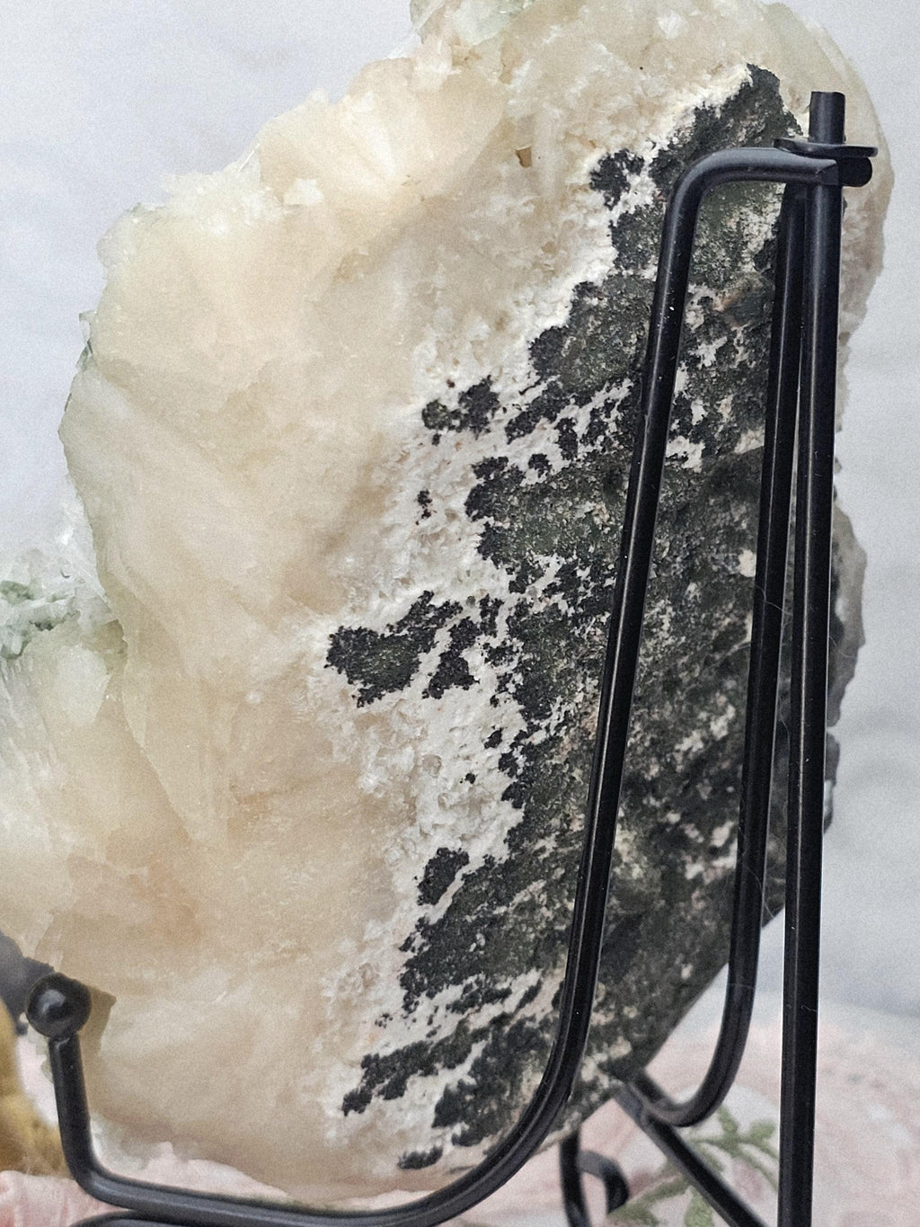 RARE Candy Apple Green Apophyllite with Scolecite and Stillbite from India , Apophyllite, Crystal, Crystal