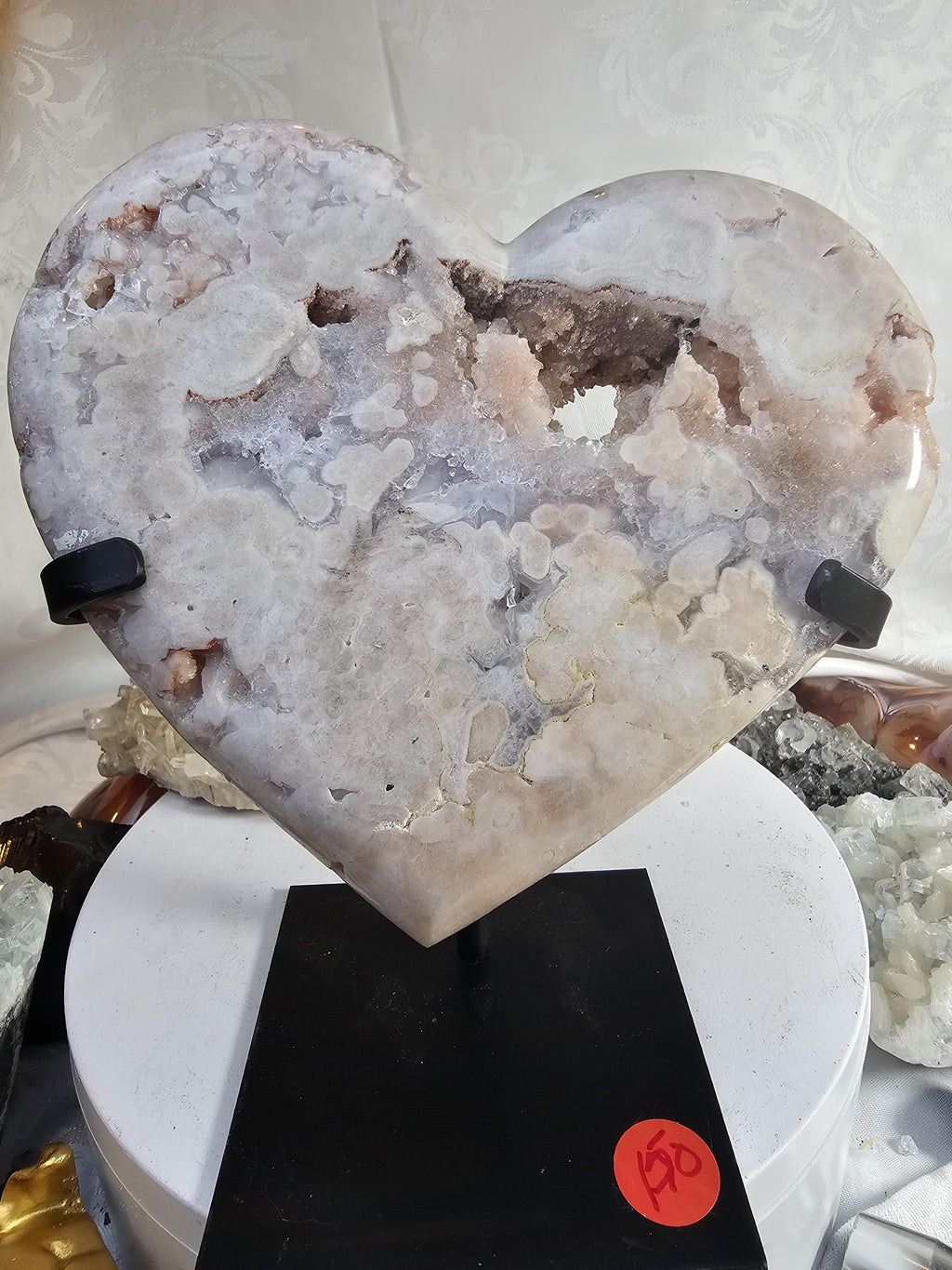 Brazilian Amethyst Druzy Heart, Pink Amethyst Druzy Hearts, Crystal Heart,Gift