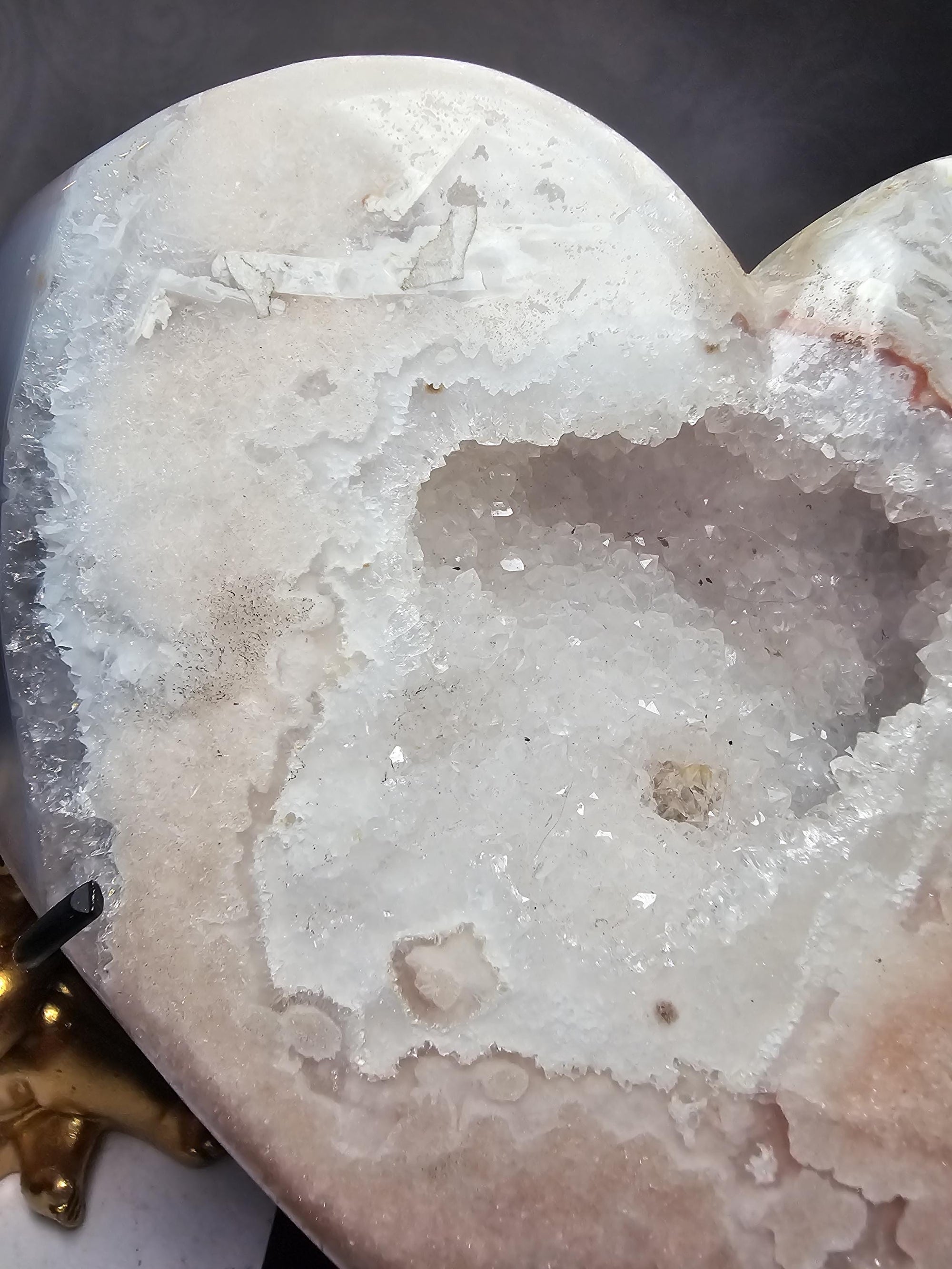 Brazilian Amethyst Druzy Heart, Pink Amethyst Druzy Hearts, Crystal Heart,Gift