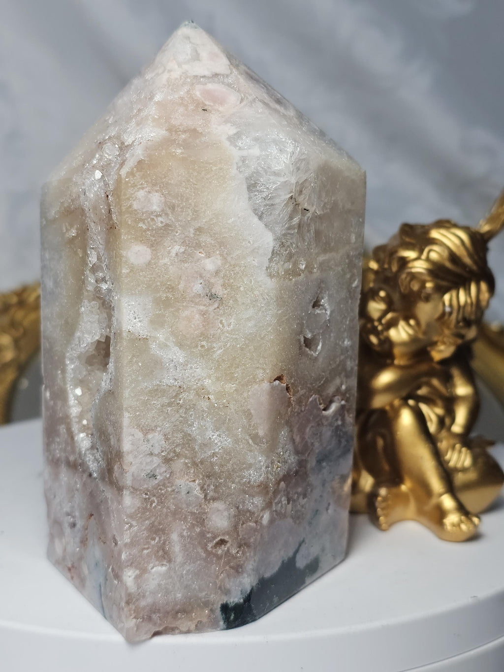 Pink Amethyst Tower, Druzy Tower, Crystal Tower ,Gift