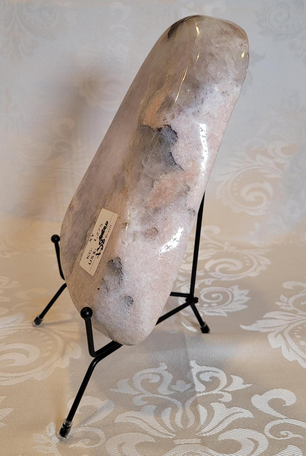 LG Pink Amethyst Bowl with Purple Amethyst, Handmade Bowl, Bowl, Crystal Bowl