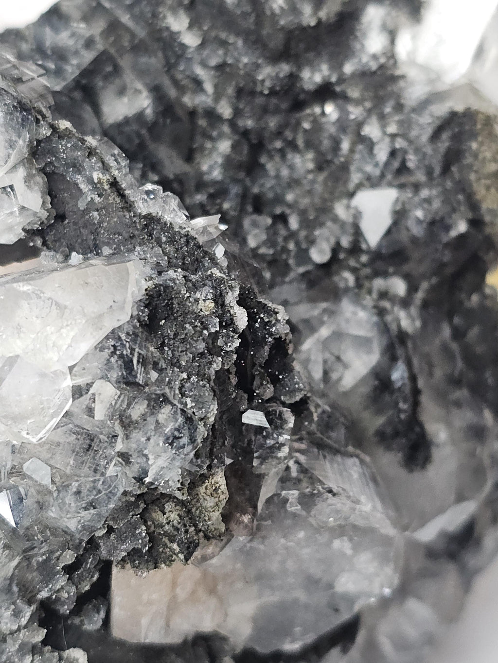 RARE Black Diamond Apophyllite with Stillbite from India , Black Chelsea Apophyllite, Crystal, Healing Crystal, Specimen