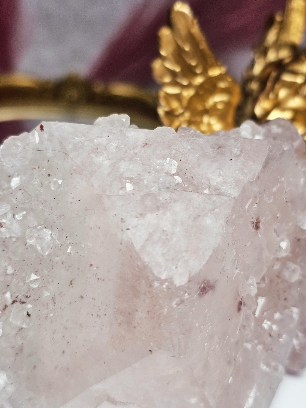 RARE Pink Sugar Apophyllite from India , Apophyllite, Crystal, Crystal