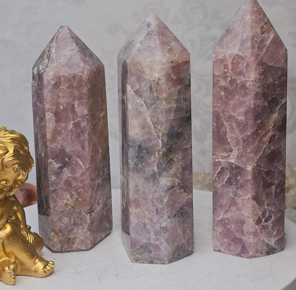 Pink Guava Quartz Tower, Statement Piece Tower