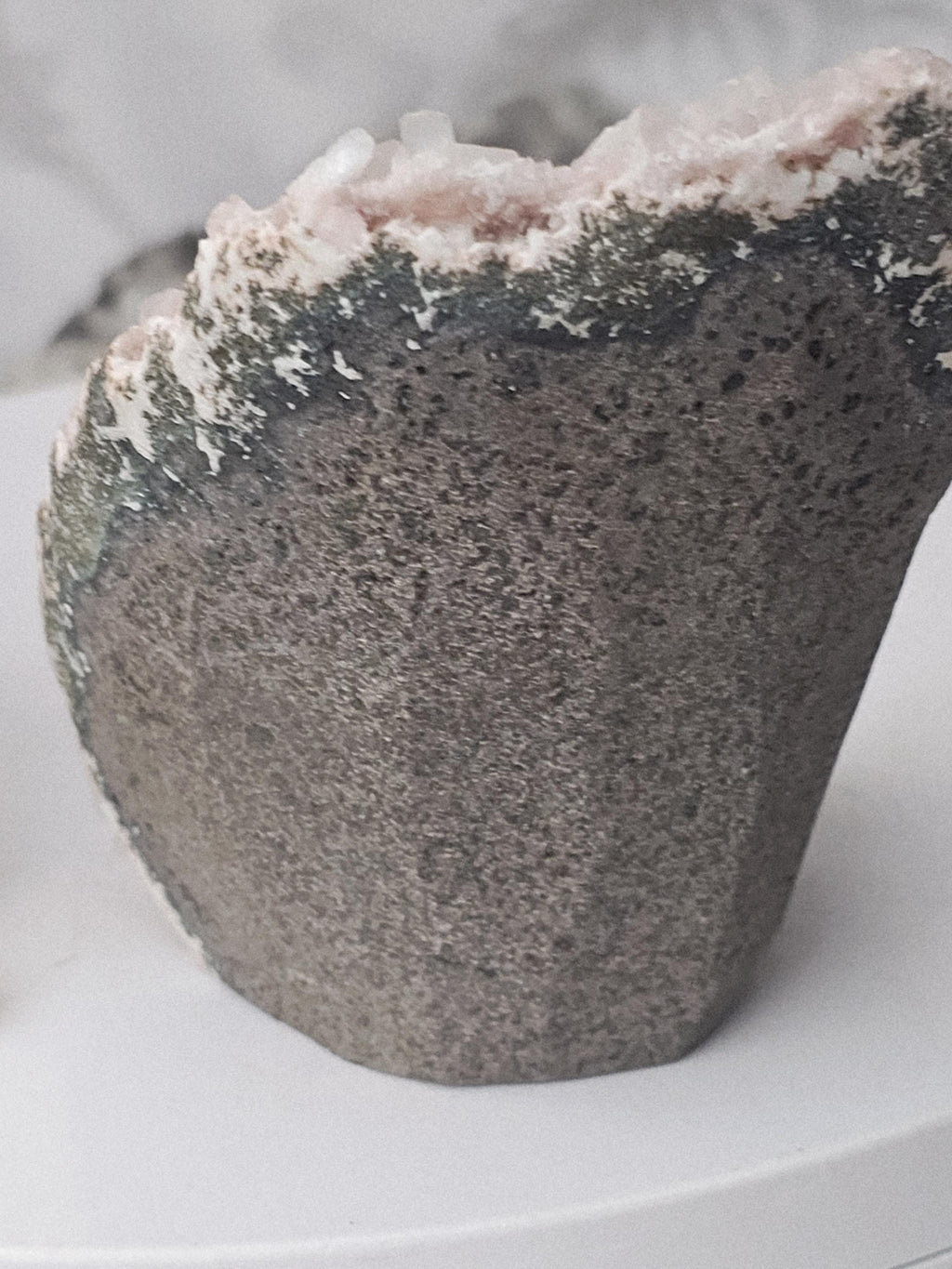 RARE Pink Sugar Apophyllite with Stillbite from India , Apophyllite, Crystal, Crystal