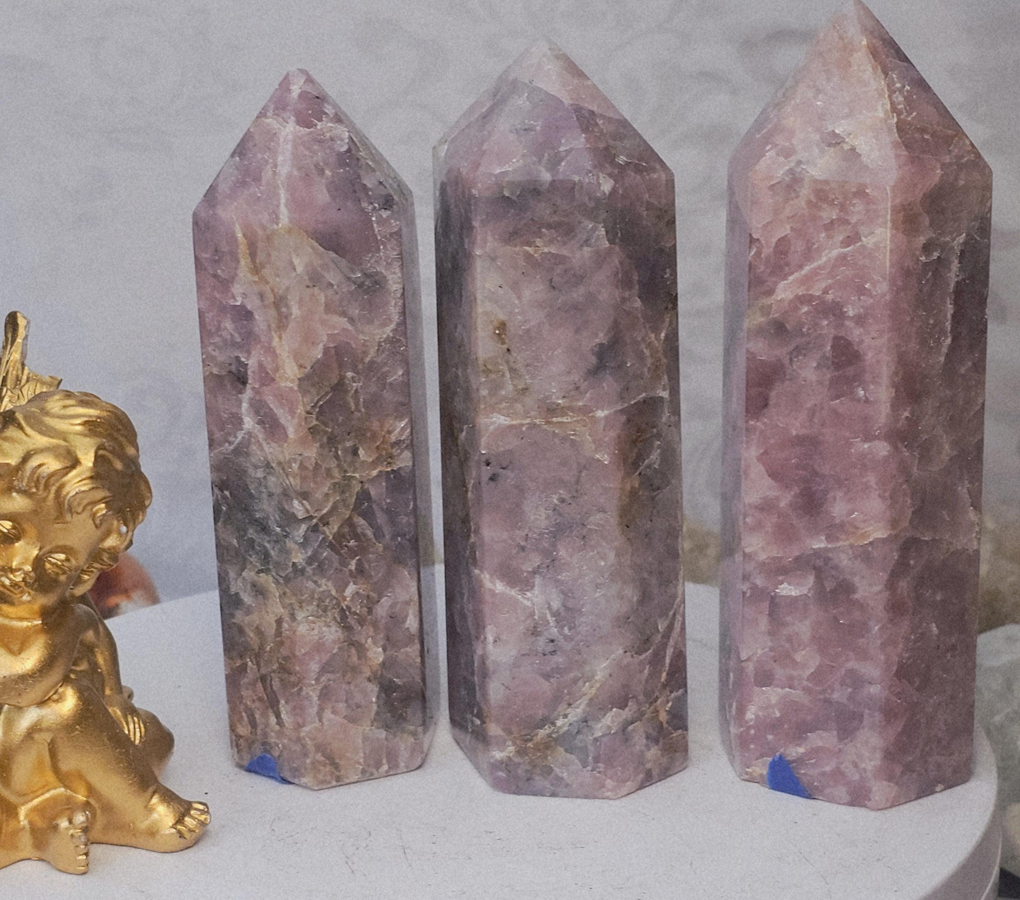 Pink Guava Quartz Tower, Statement Piece Tower