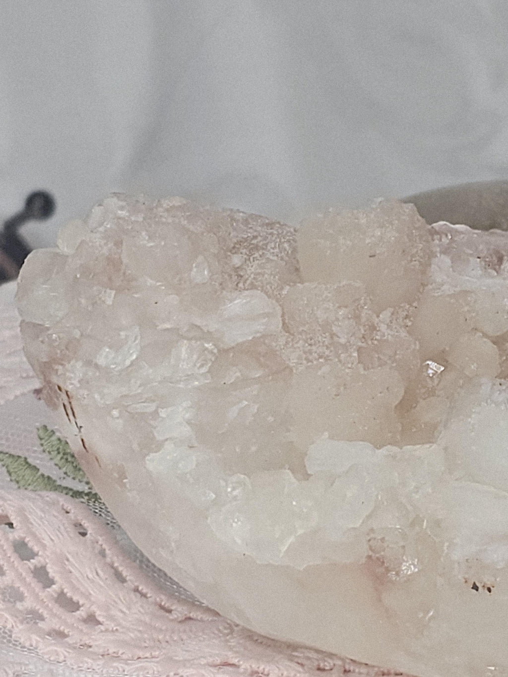 RARE Pink Sugar Apophyllite with Stillbite from India , Apophyllite, Crystal, Crystal