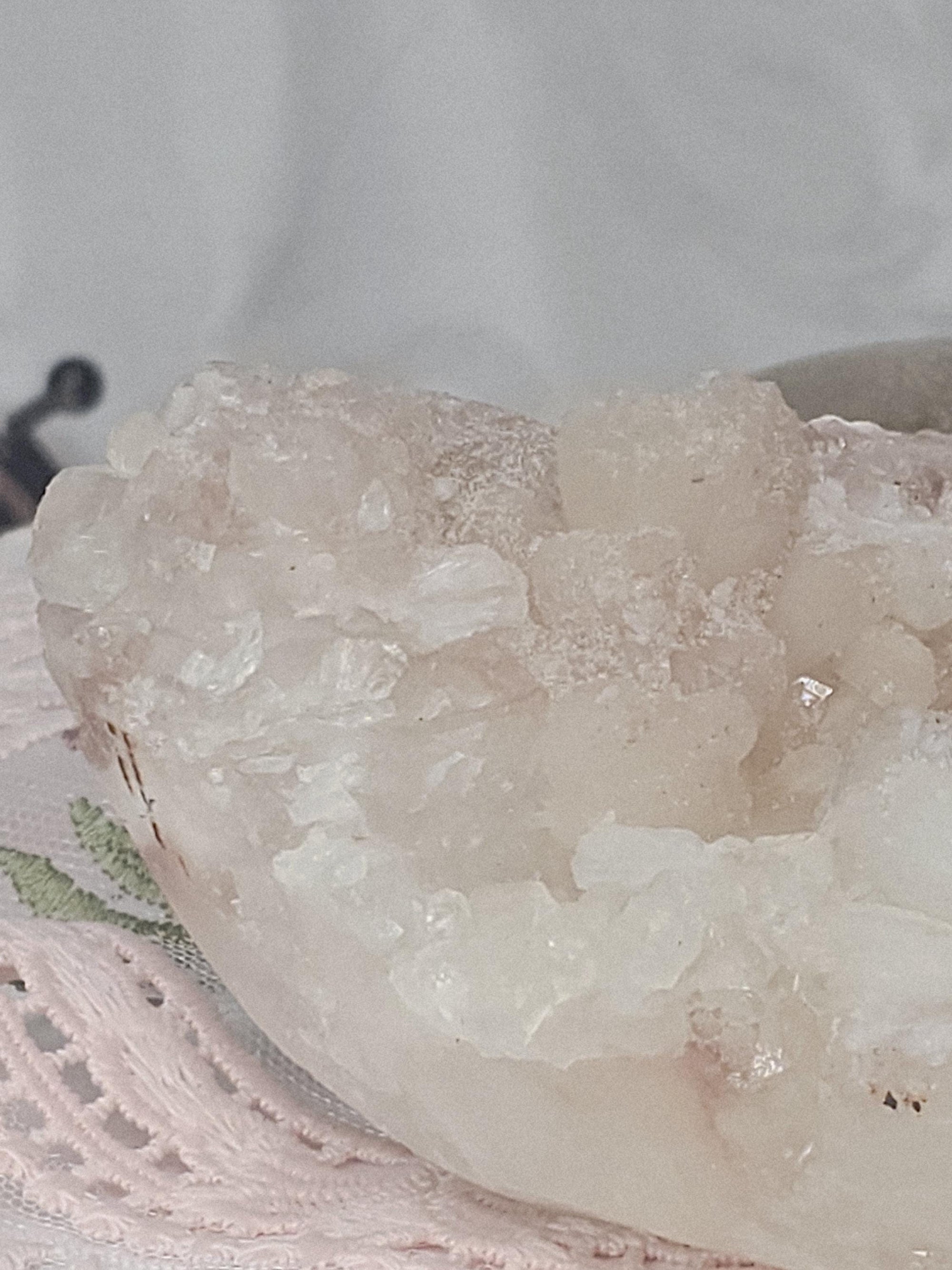 RARE Pink Sugar Apophyllite with Stillbite from India , Apophyllite, Crystal, Crystal